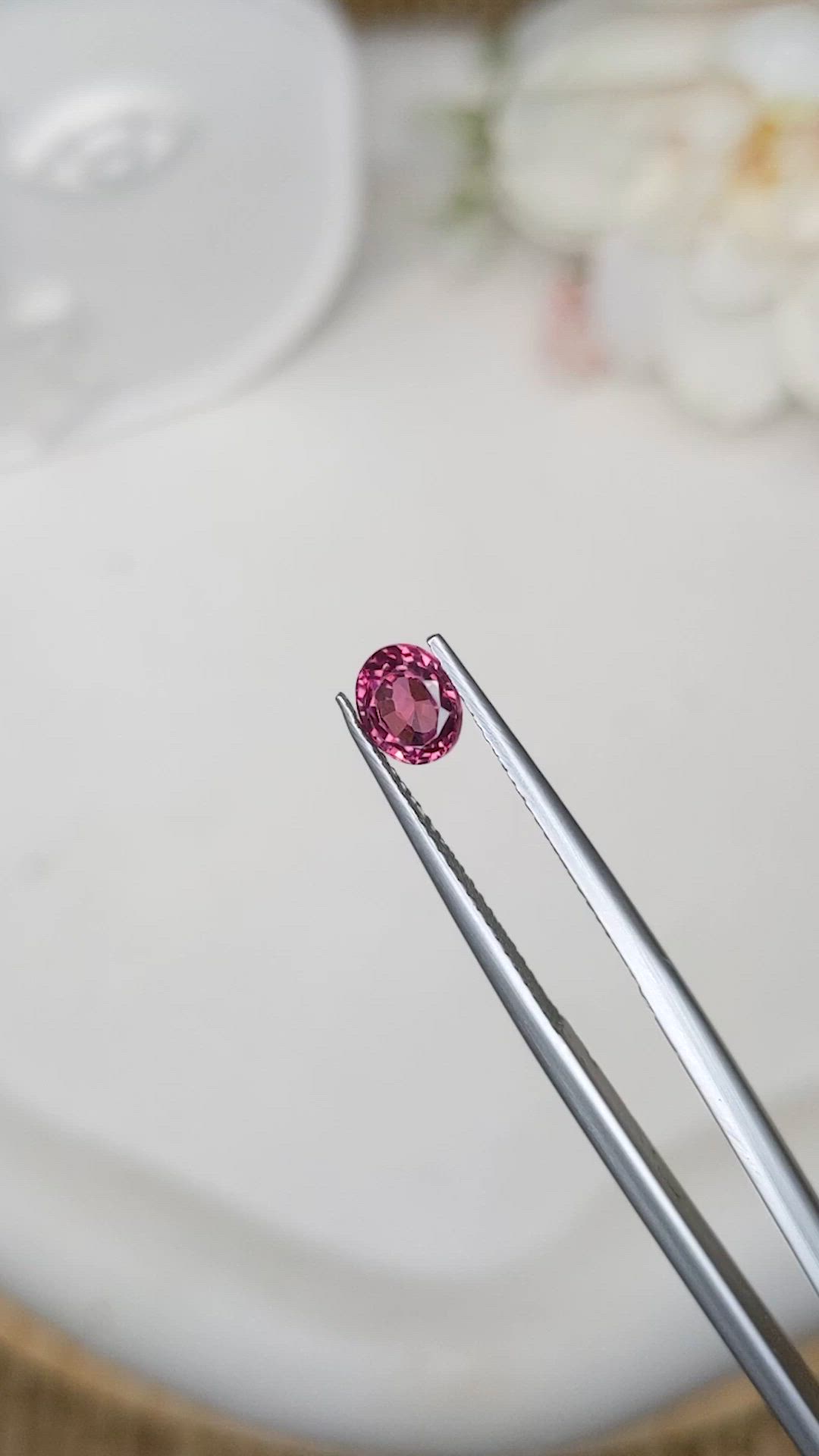 1.04 Ct. Pinkish Purple Rhodolite Garnet from Mozambique Size Video
