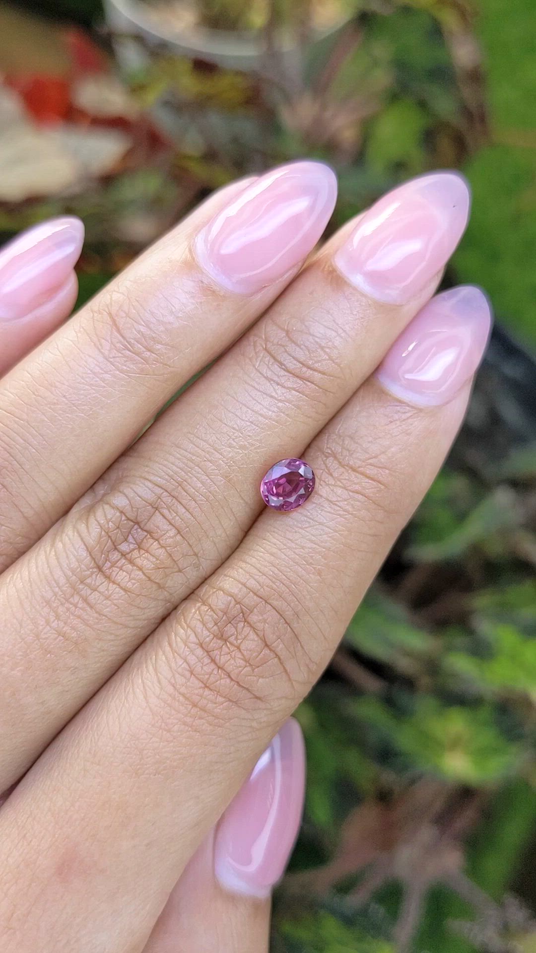 1.11 Ct. Pinkish Purple Rhodolite Garnet from Mozambique Size Video