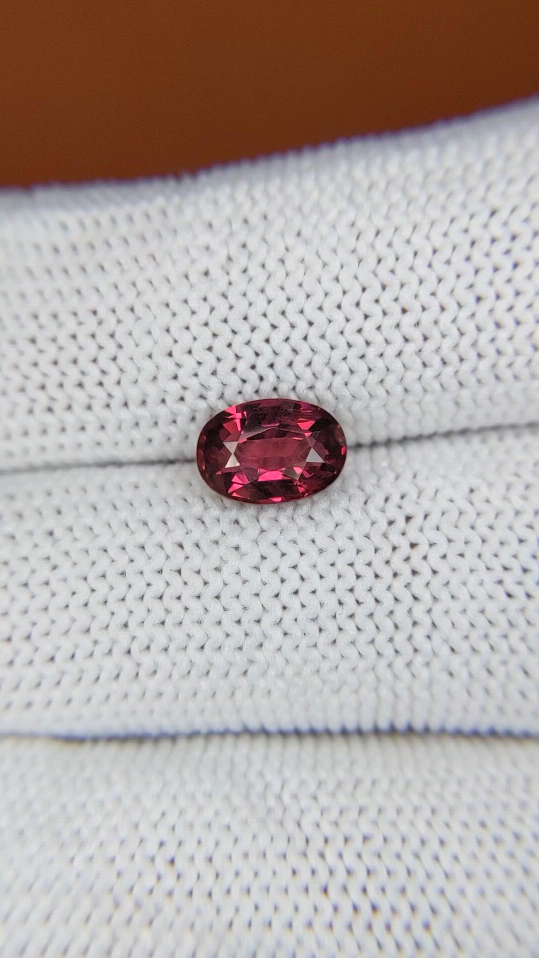 1.62 Ct. Red Rhodolite Garnet from Mozambique Size Video