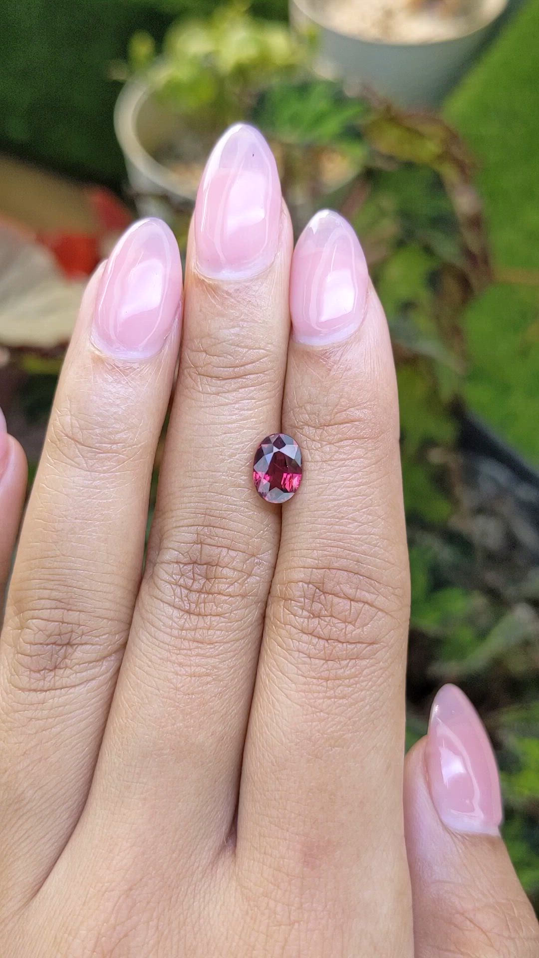 1.62 Ct. Red Rhodolite Garnet from Mozambique Size Video