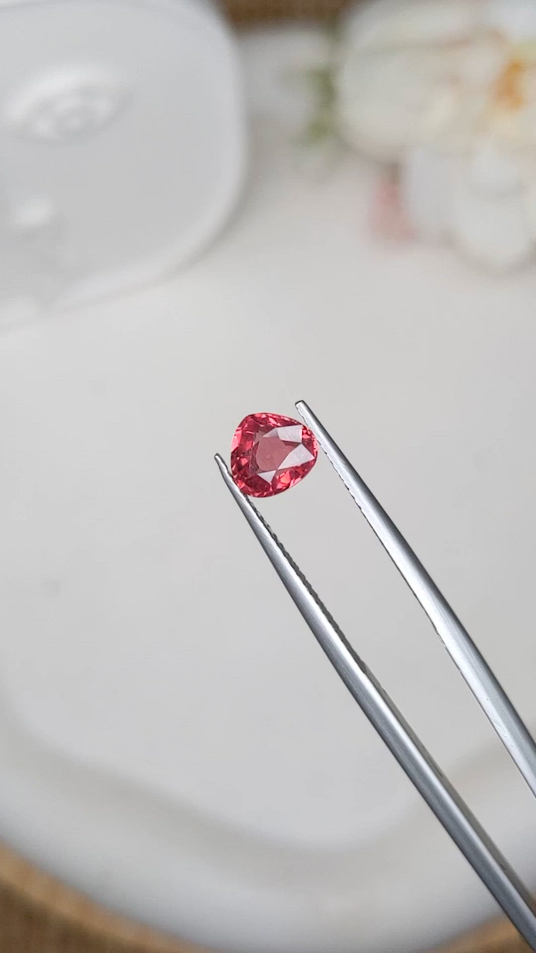 1.08 Ct. Pinkish Red Almandine Garnet from Mozambique Size Video