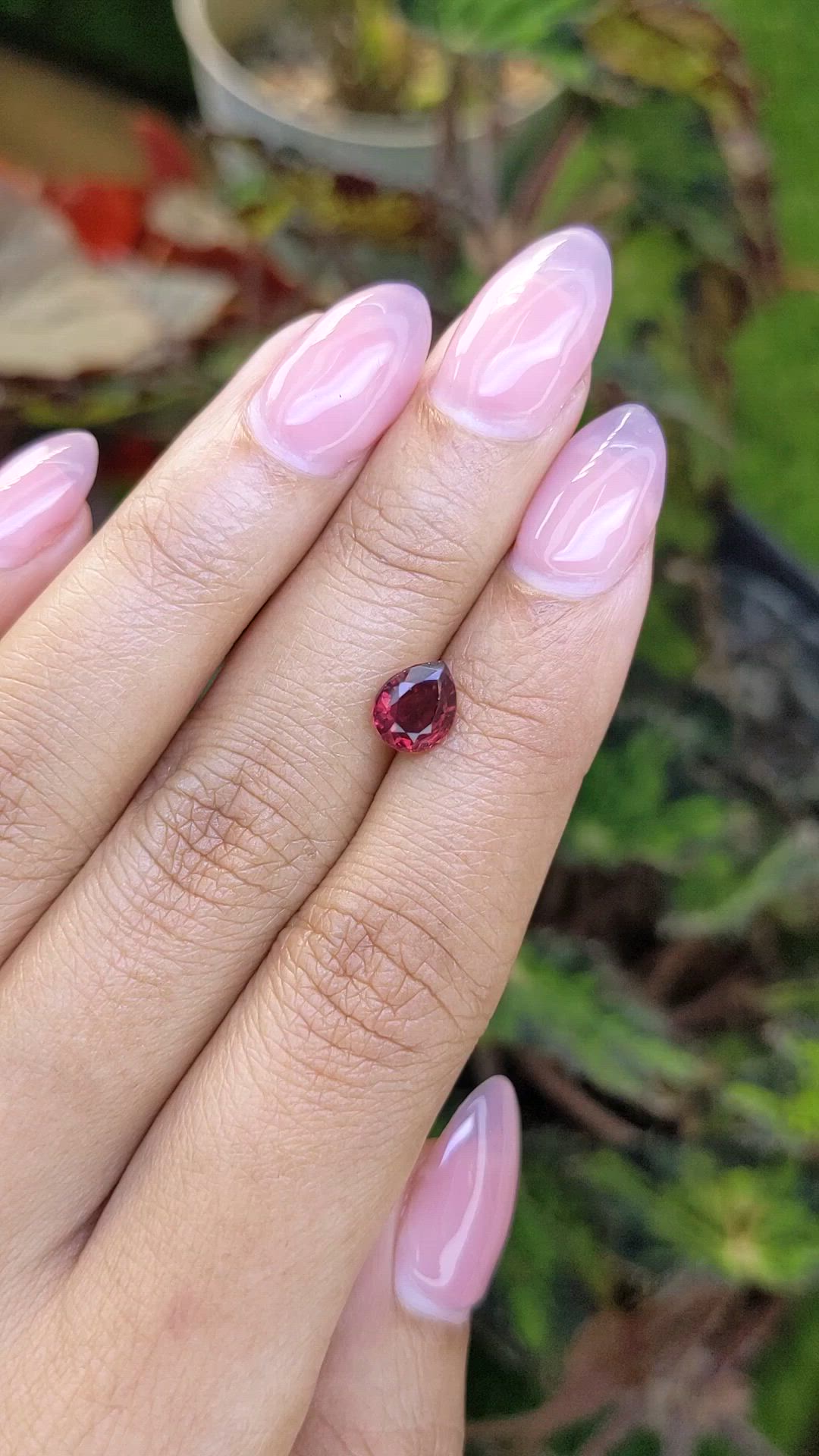 1.44 Ct. Red Almandine Garnet from Mozambique Size Video