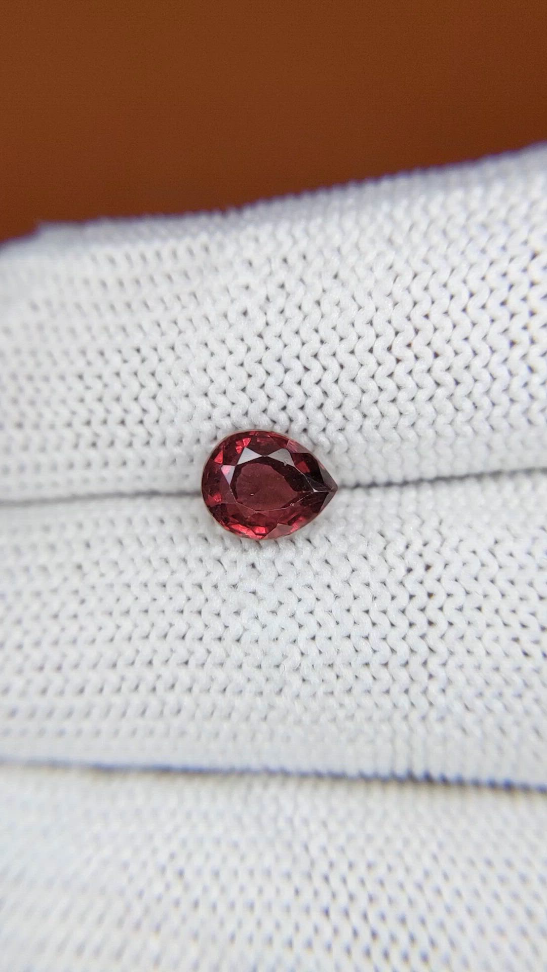 1.44 Ct. Red Almandine Garnet from Mozambique Size Video
