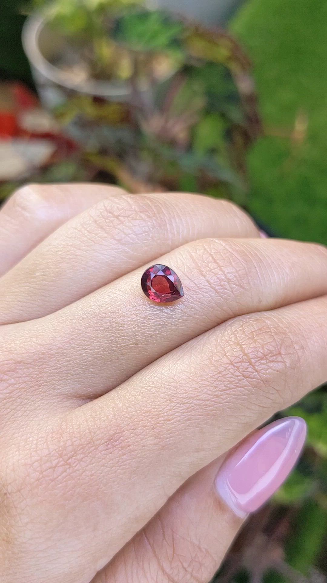 1.44 Ct. Red Almandine Garnet from Mozambique Size Video