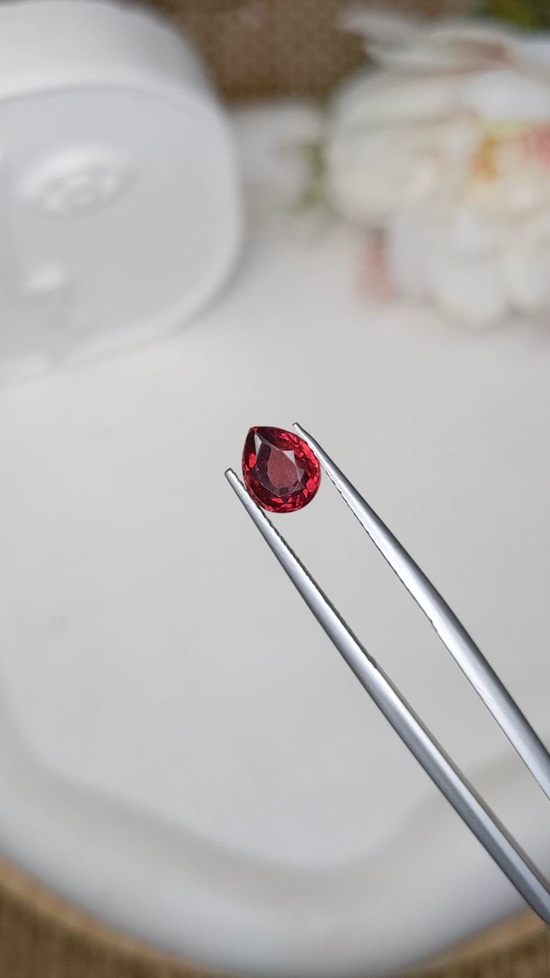 1.44 Ct. Red Almandine Garnet from Mozambique Size Video