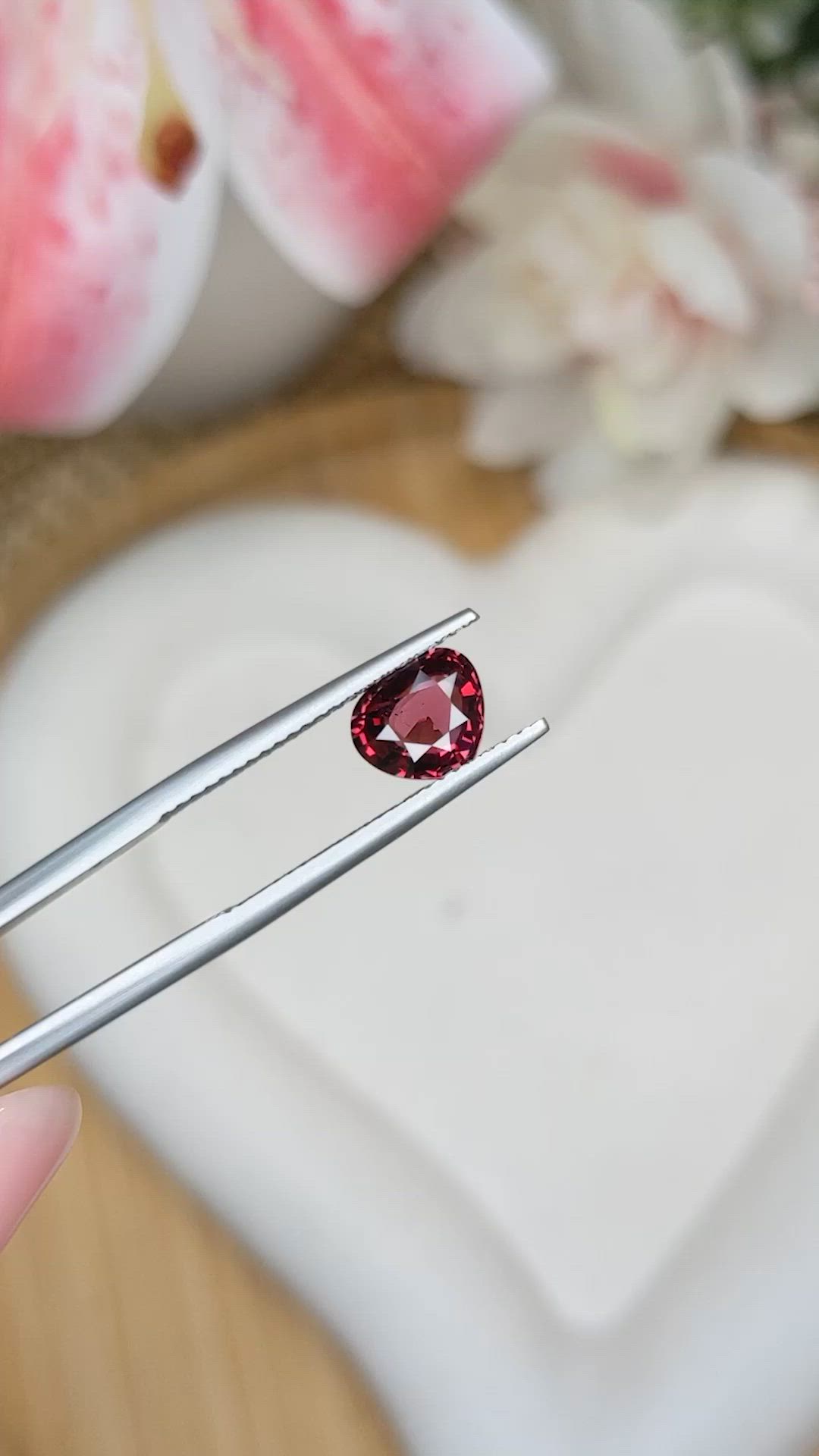 1.49 Ct. Red Rhodolite Garnet from Mozambique Size Video