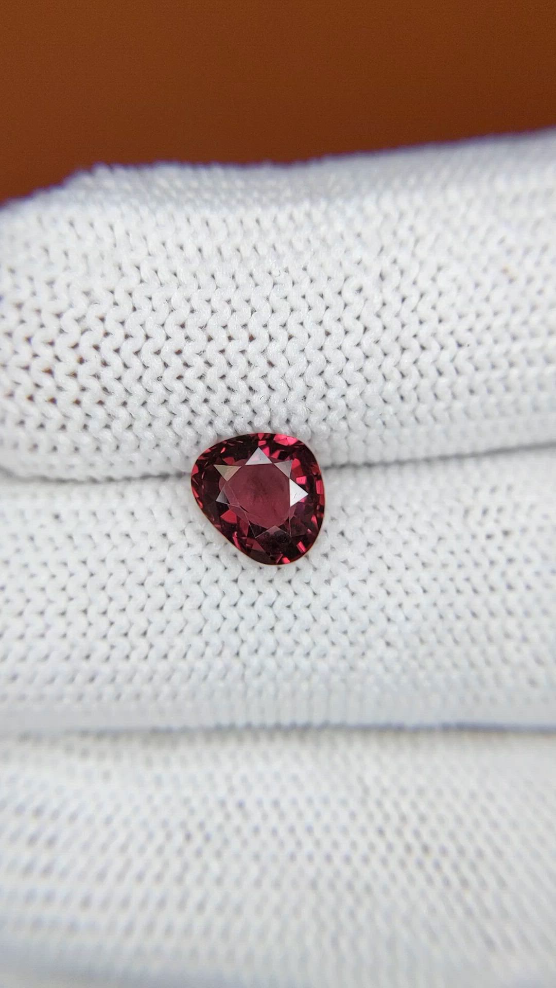 1.49 Ct. Red Rhodolite Garnet from Mozambique Size Video