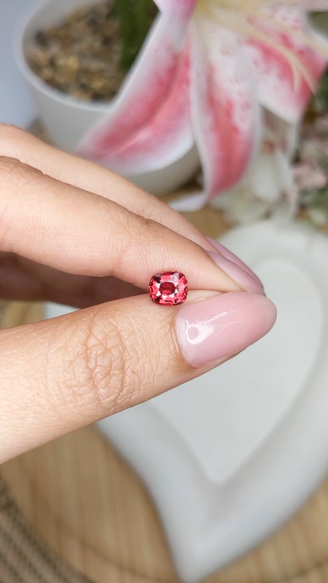 1.16 Ct. Red Almandine Garnet from Mozambique Size Video