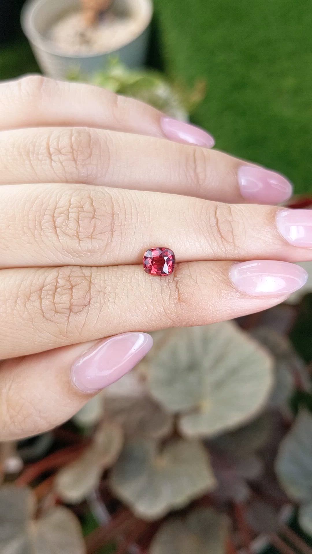 1.16 Ct. Red Almandine Garnet from Mozambique Size Video
