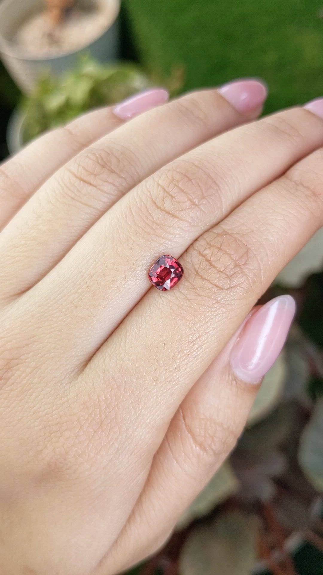 1.16 Ct. Red Almandine Garnet from Mozambique Size Video