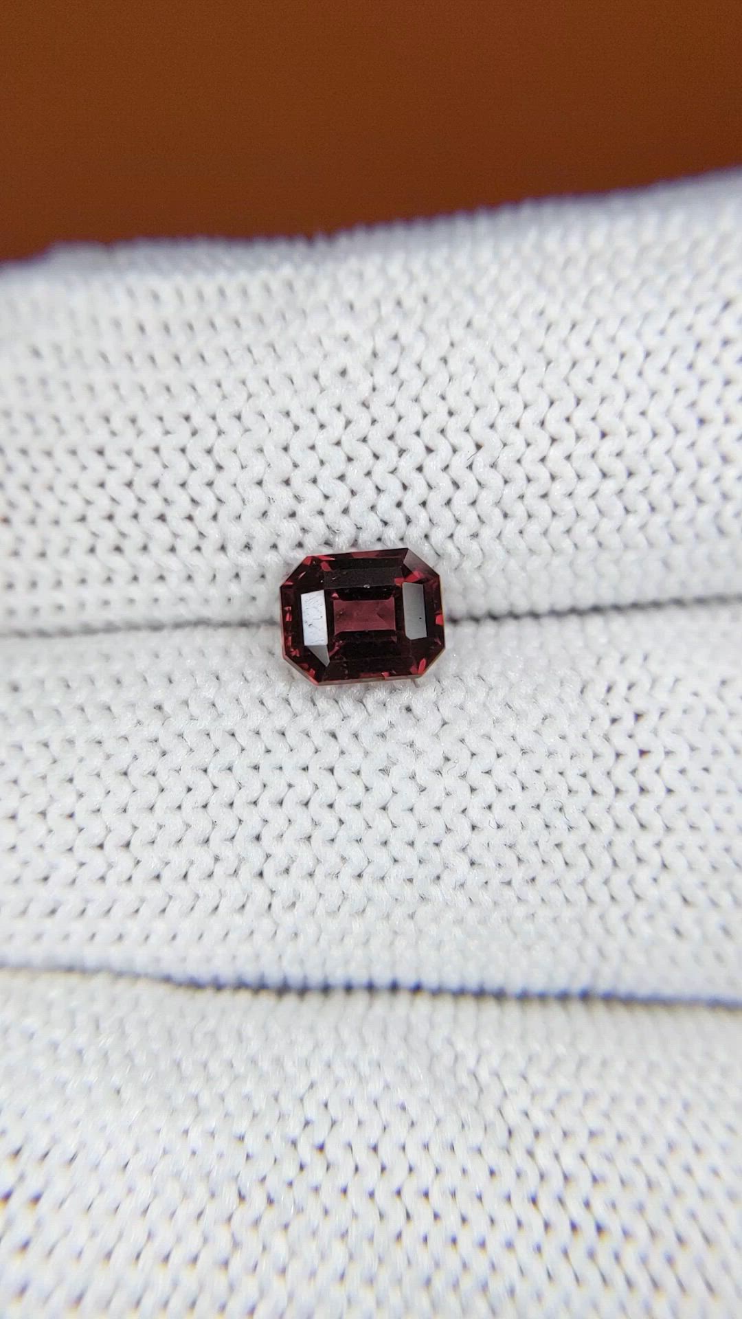 1.20 Ct. Red Almandine Garnet from Mozambique Size Video