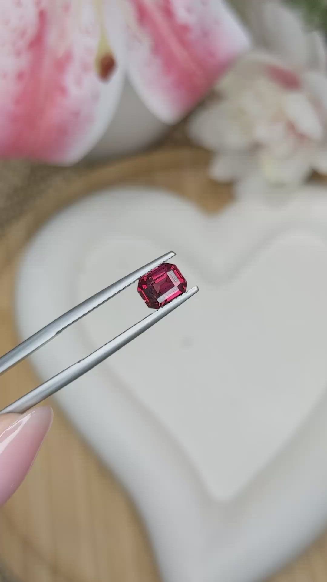 1.20 Ct. Red Almandine Garnet from Mozambique Size Video