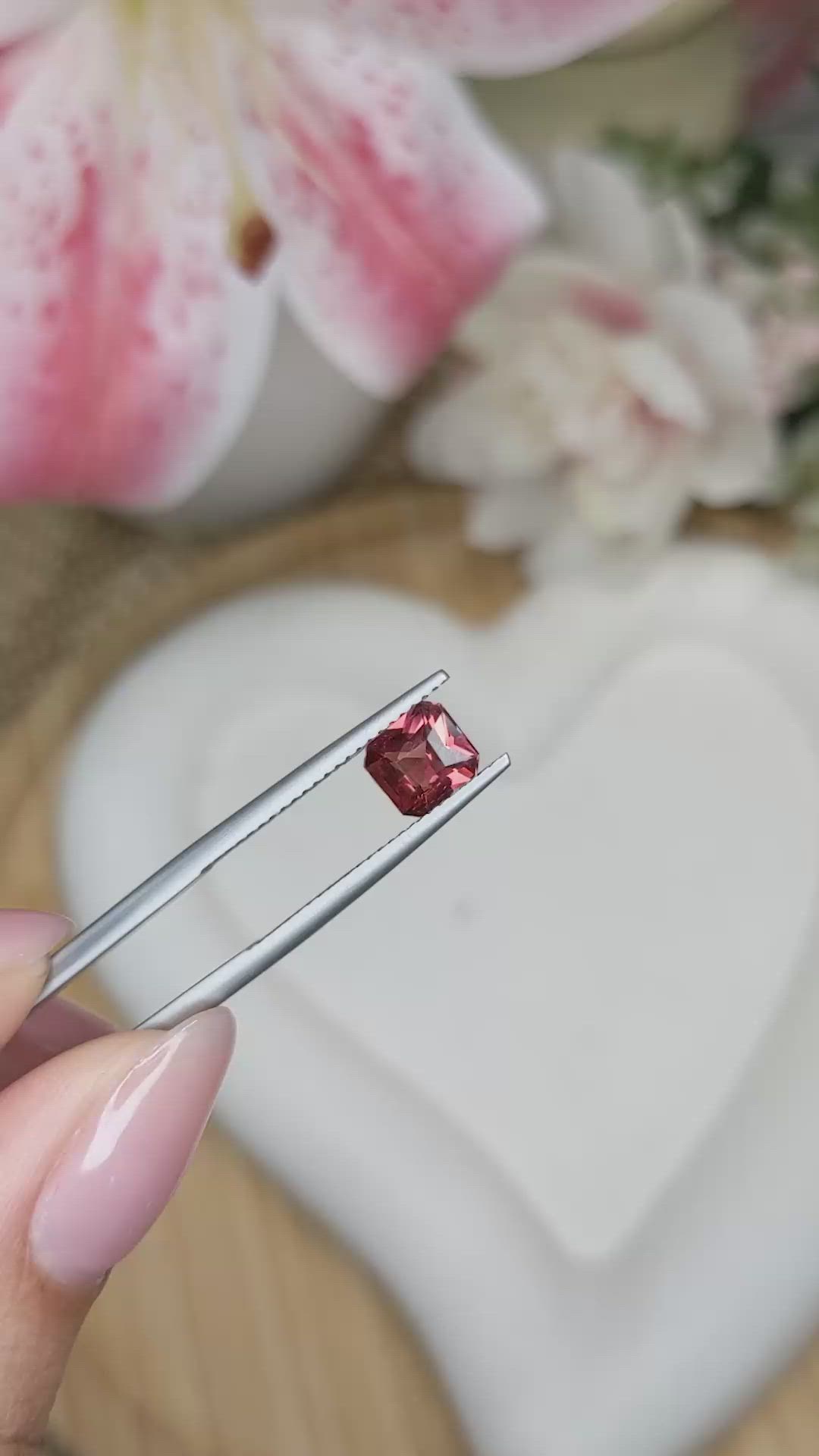 1.07 Ct. Red Almandine Garnet from Mozambique Size Video