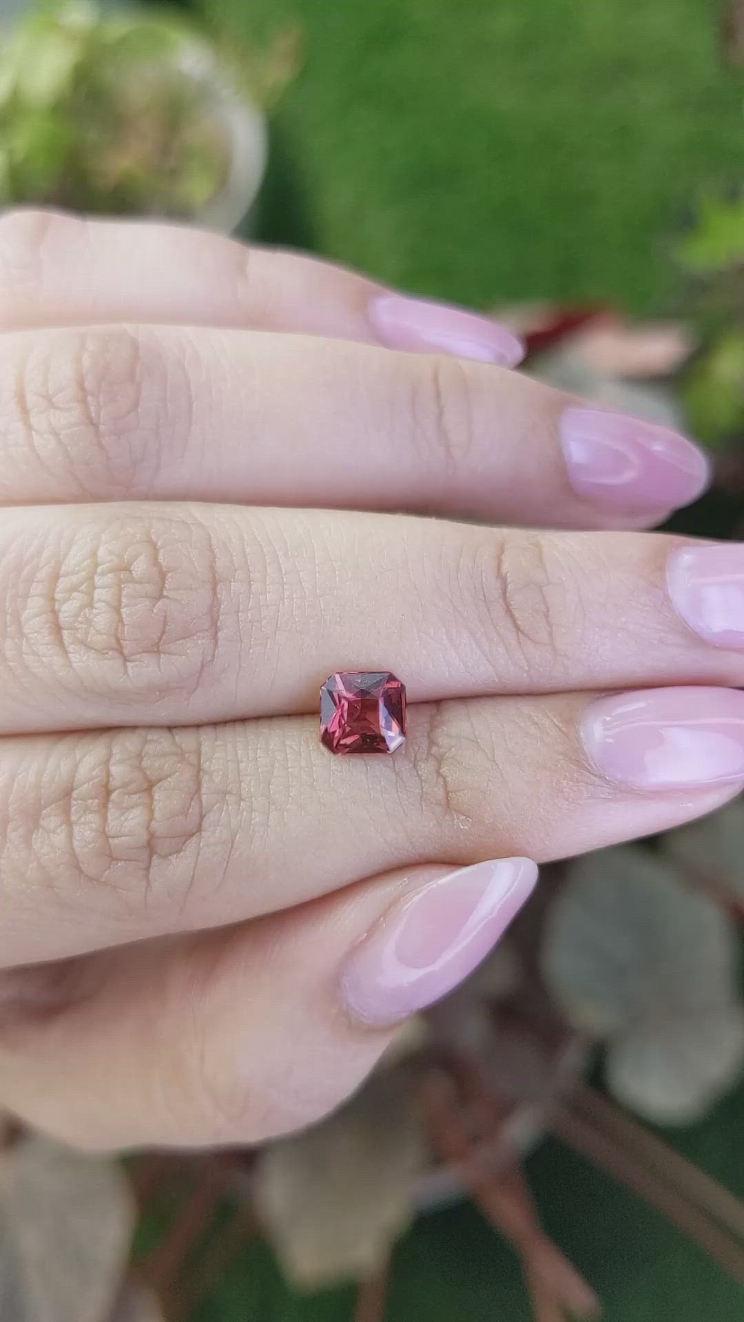 1.07 Ct. Red Almandine Garnet from Mozambique Size Video