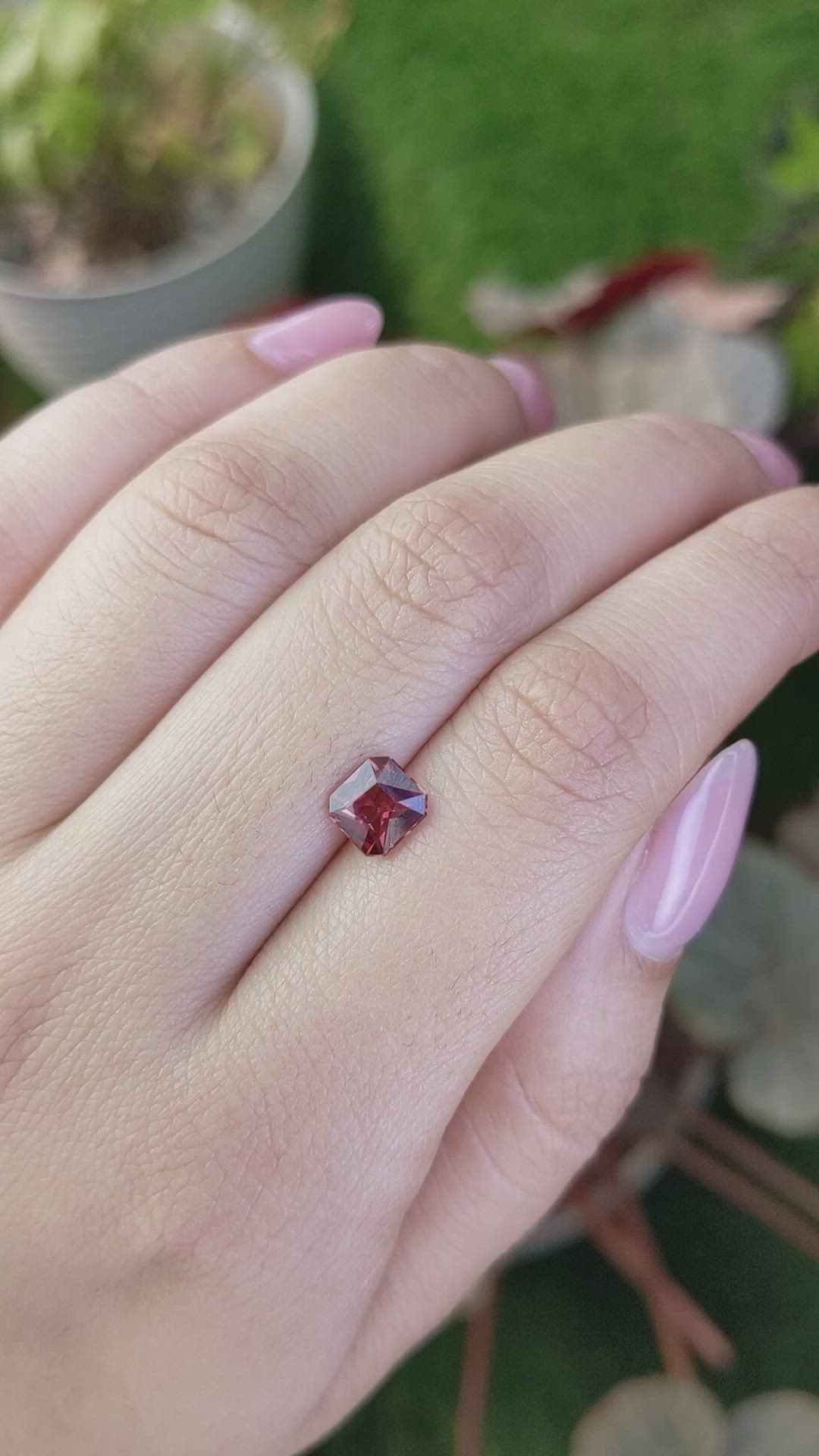 1.07 Ct. Red Almandine Garnet from Mozambique Size Video