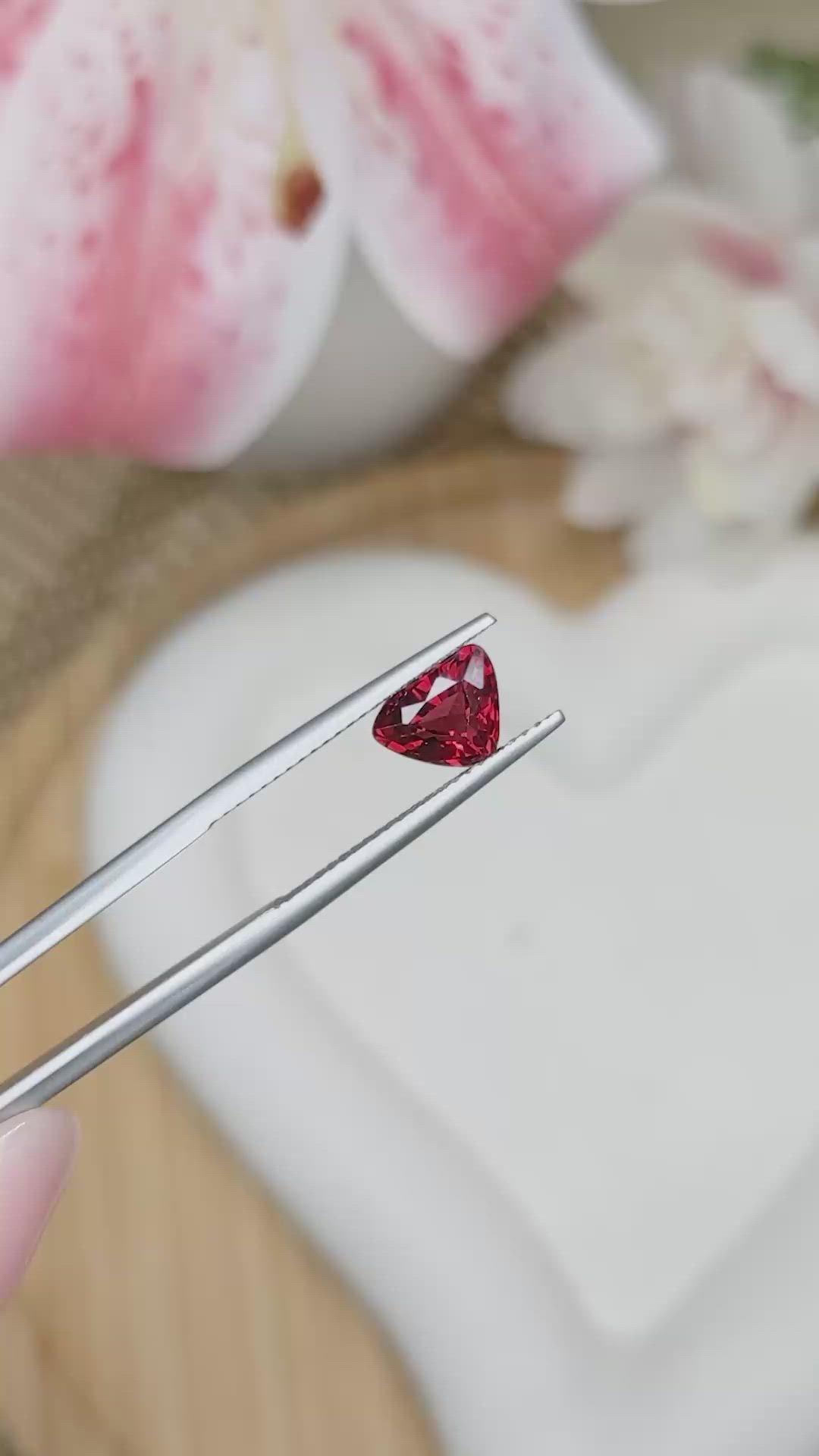 1.65 Ct. Red Almandine Garnet from Mozambique Size Video