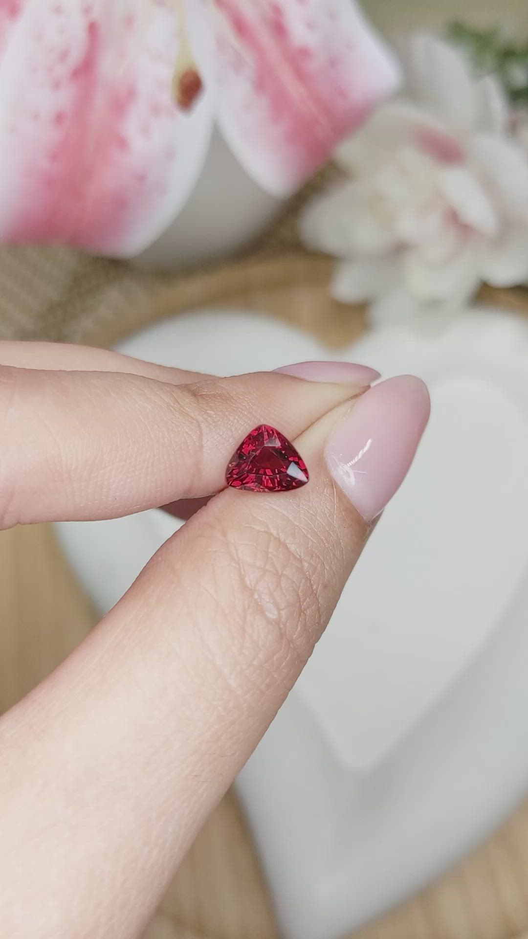 1.65 Ct. Red Almandine Garnet from Mozambique Size Video