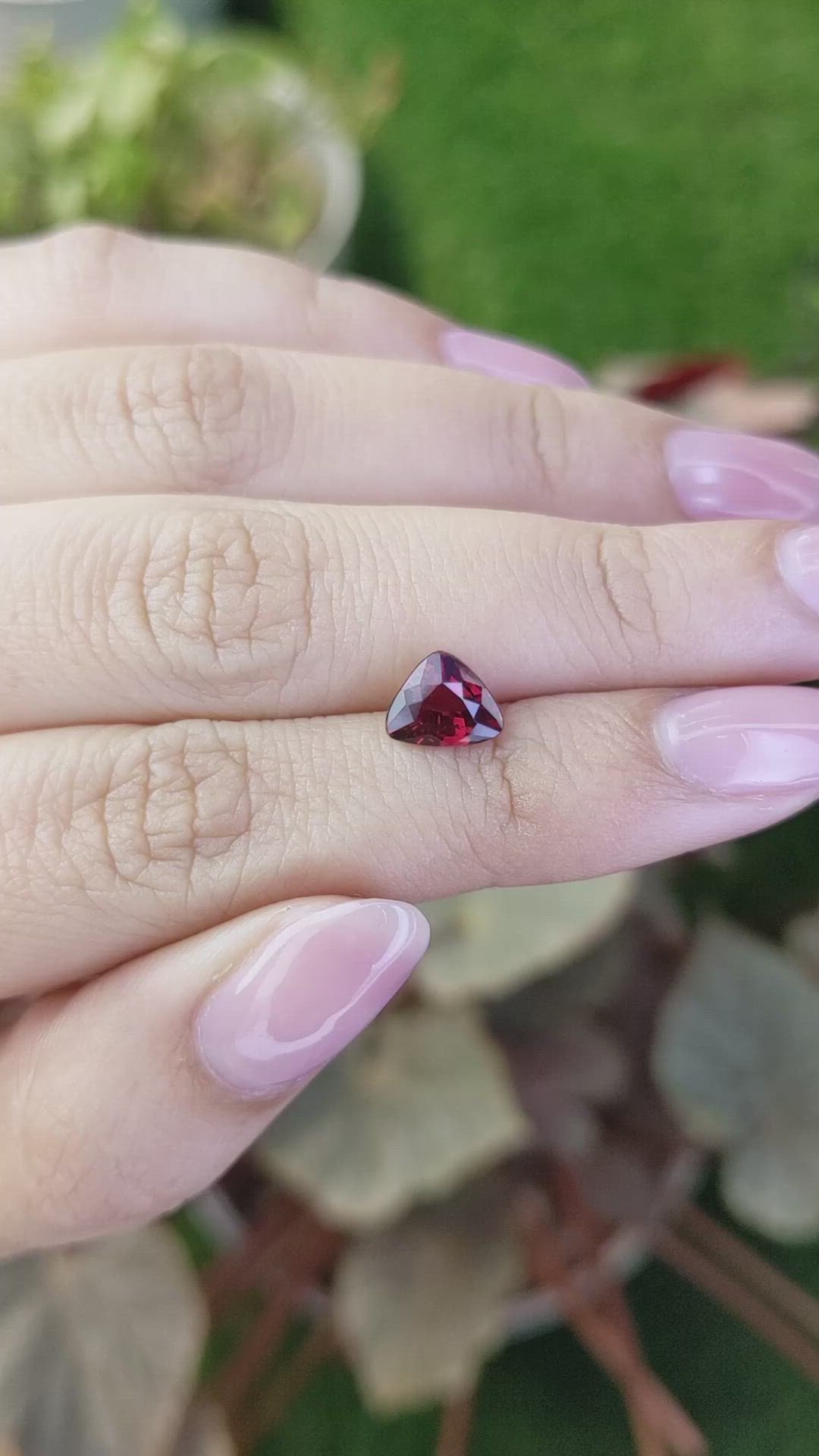 1.65 Ct. Red Almandine Garnet from Mozambique Size Video