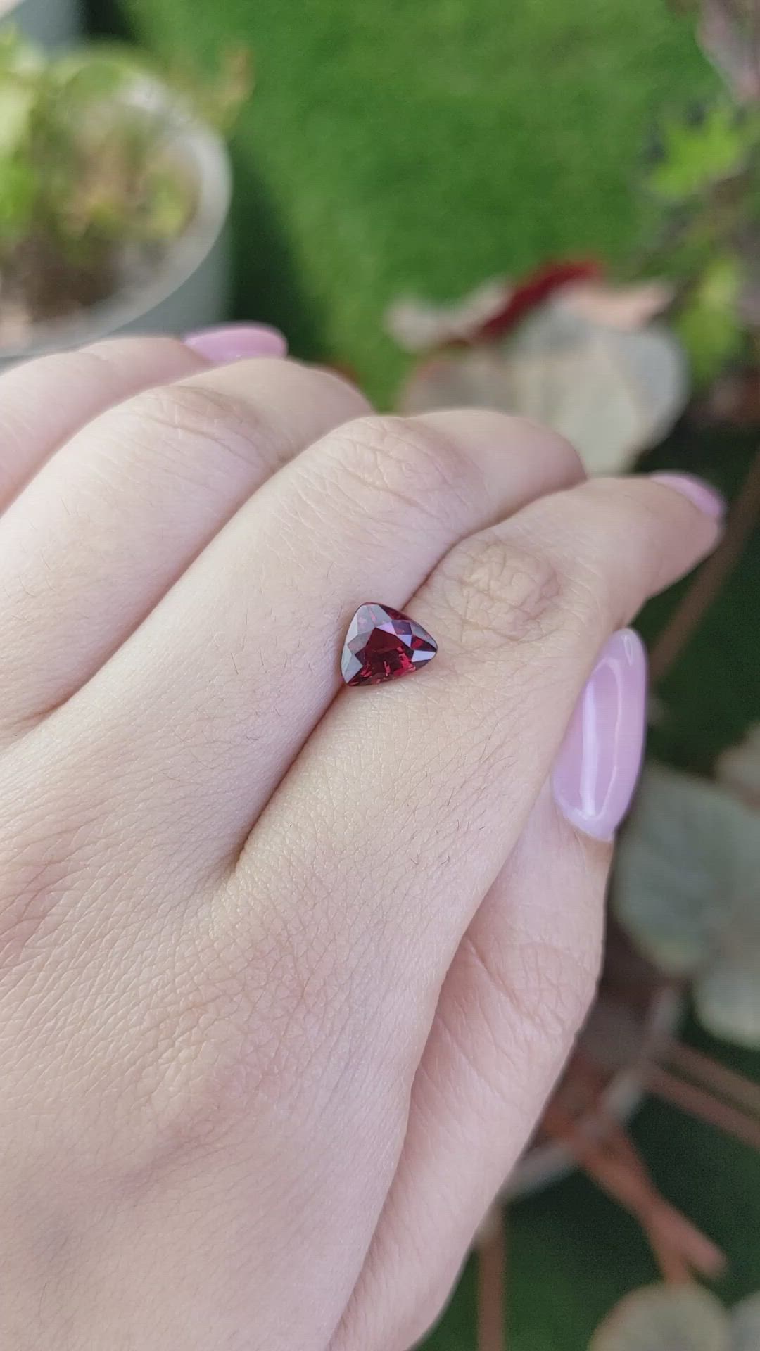 1.65 Ct. Red Almandine Garnet from Mozambique Size Video