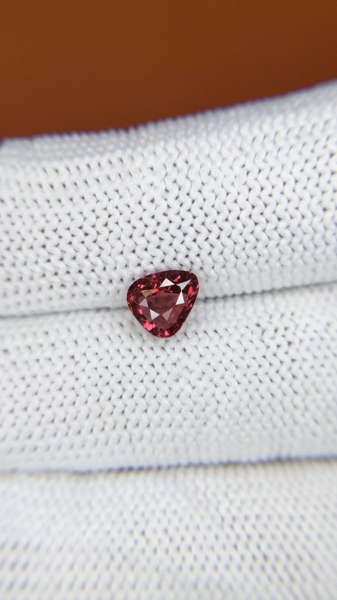 1.16 Ct. Reddish Purple Almandine Garnet from Mozambique Size Video