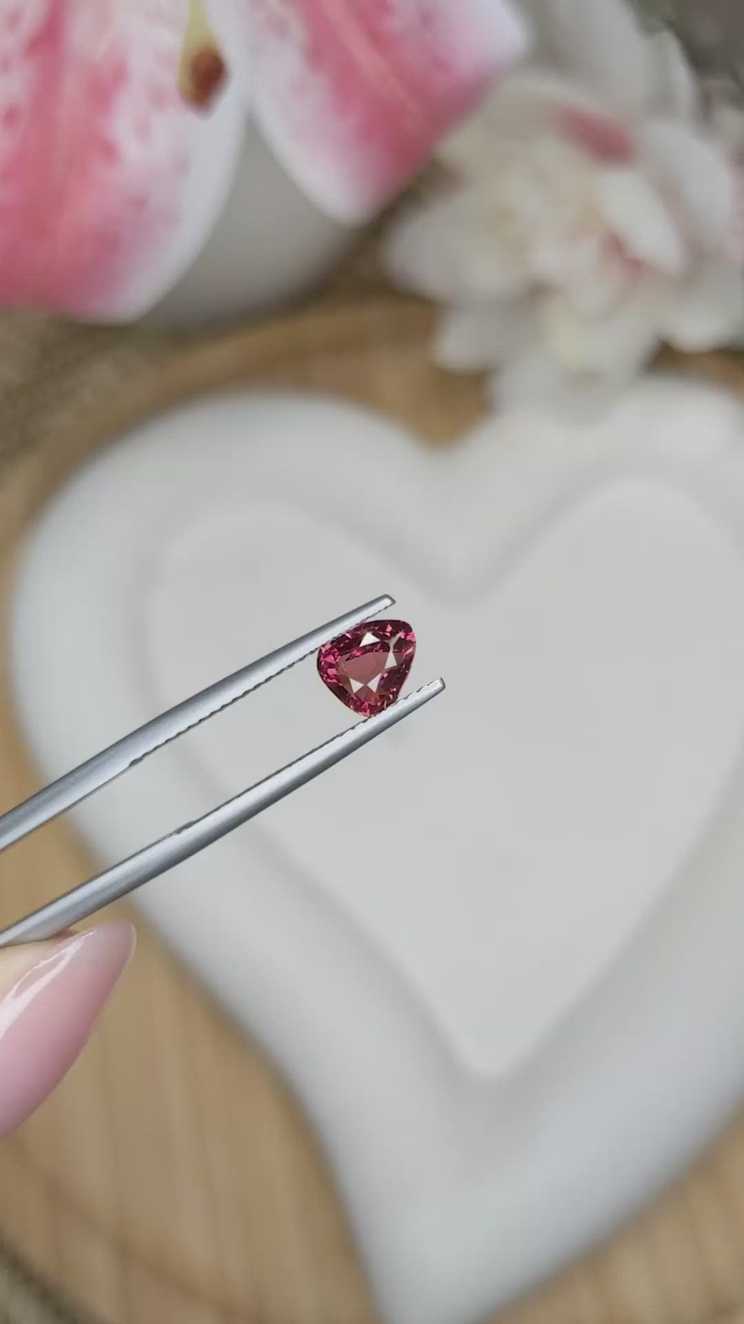 1.16 Ct. Reddish Purple Almandine Garnet from Mozambique Size Video
