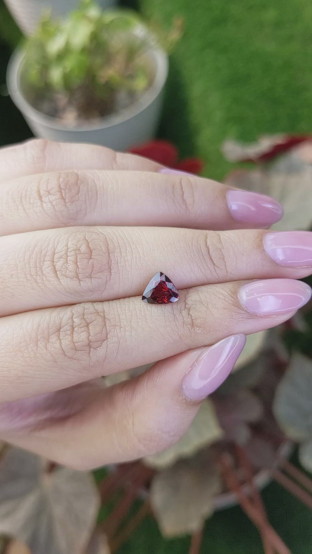 1.36 Ct. Red Almandine Garnet from Mozambique Size Video