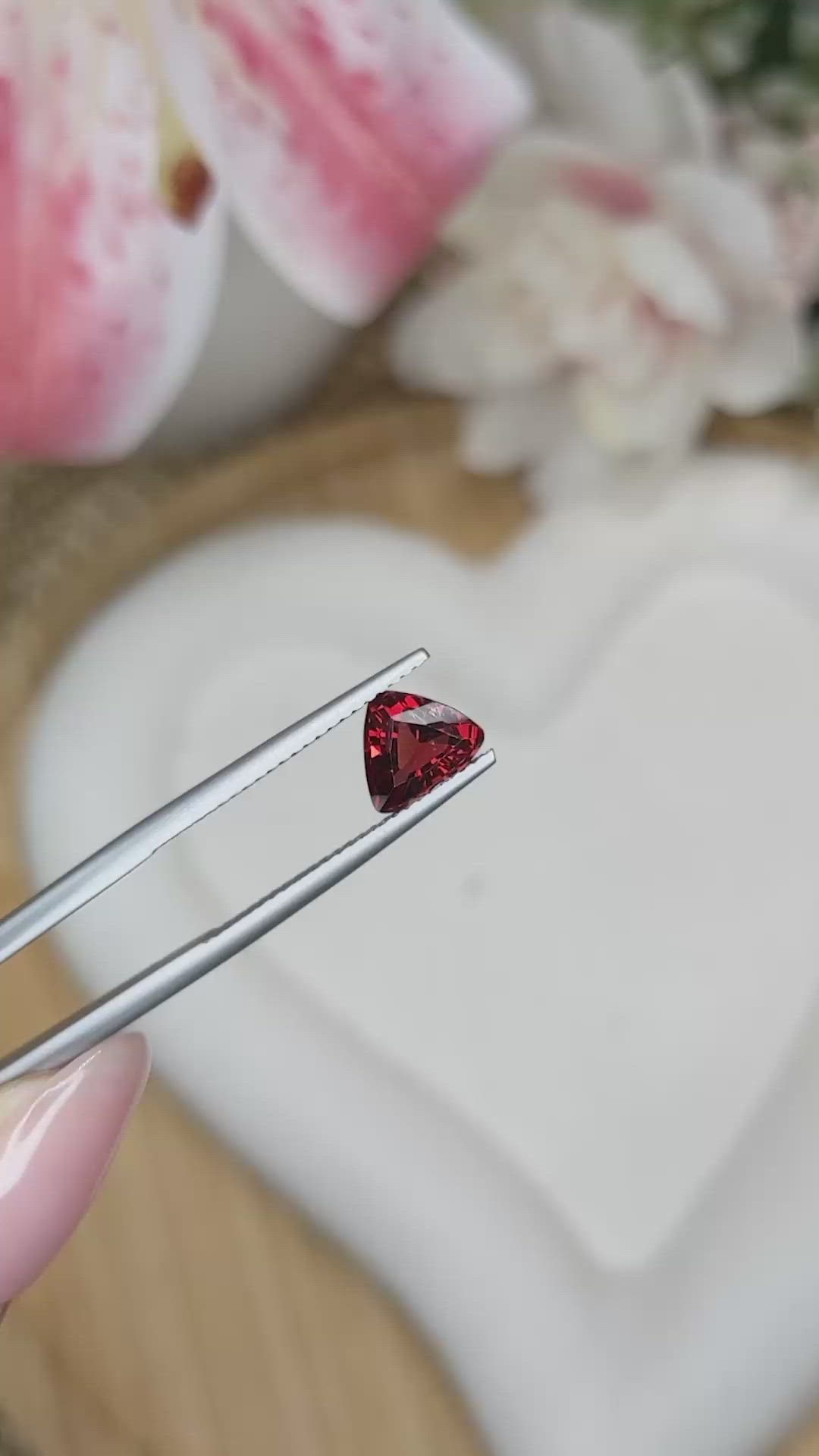 1.36 Ct. Red Almandine Garnet from Mozambique Size Video