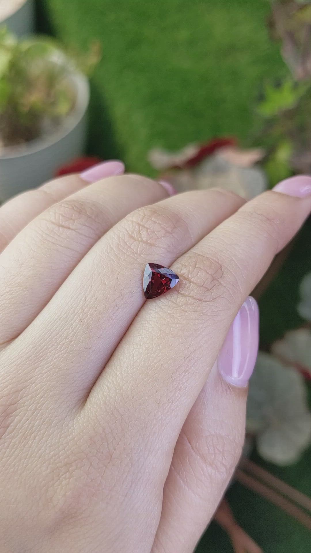 1.36 Ct. Red Almandine Garnet from Mozambique Size Video