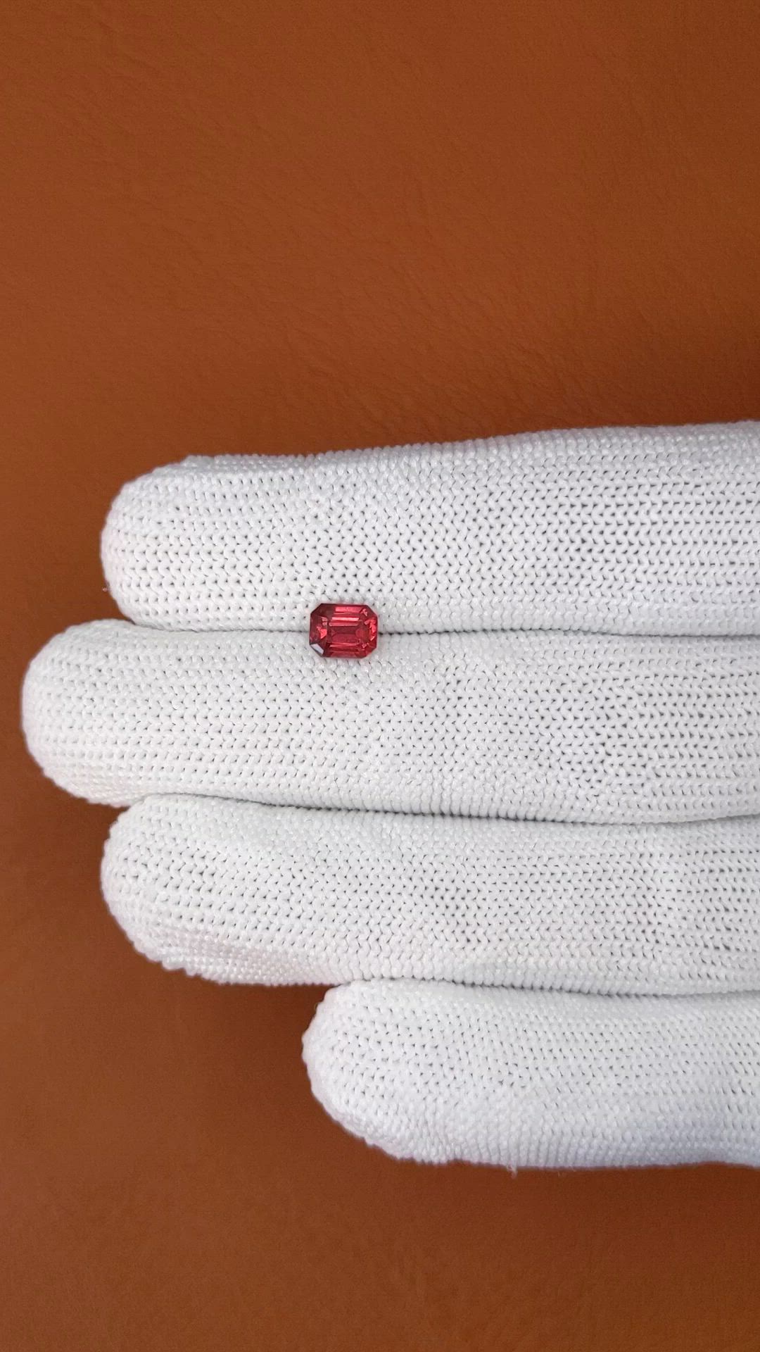 0.98 Ct. Red Almandine Garnet from Mozambique Size Video