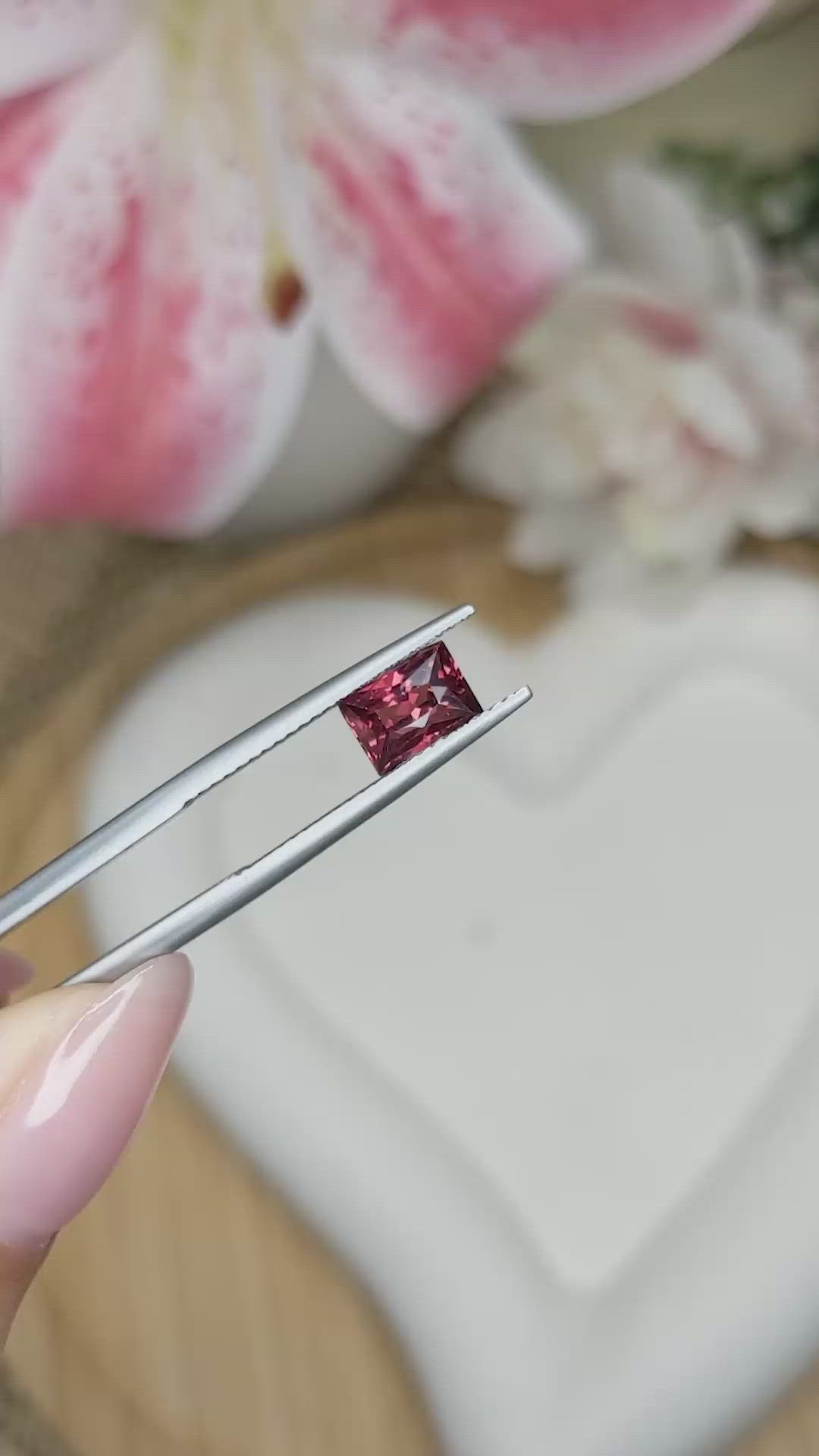 1.52 Ct. Red Almandine Garnet from Mozambique Size Video