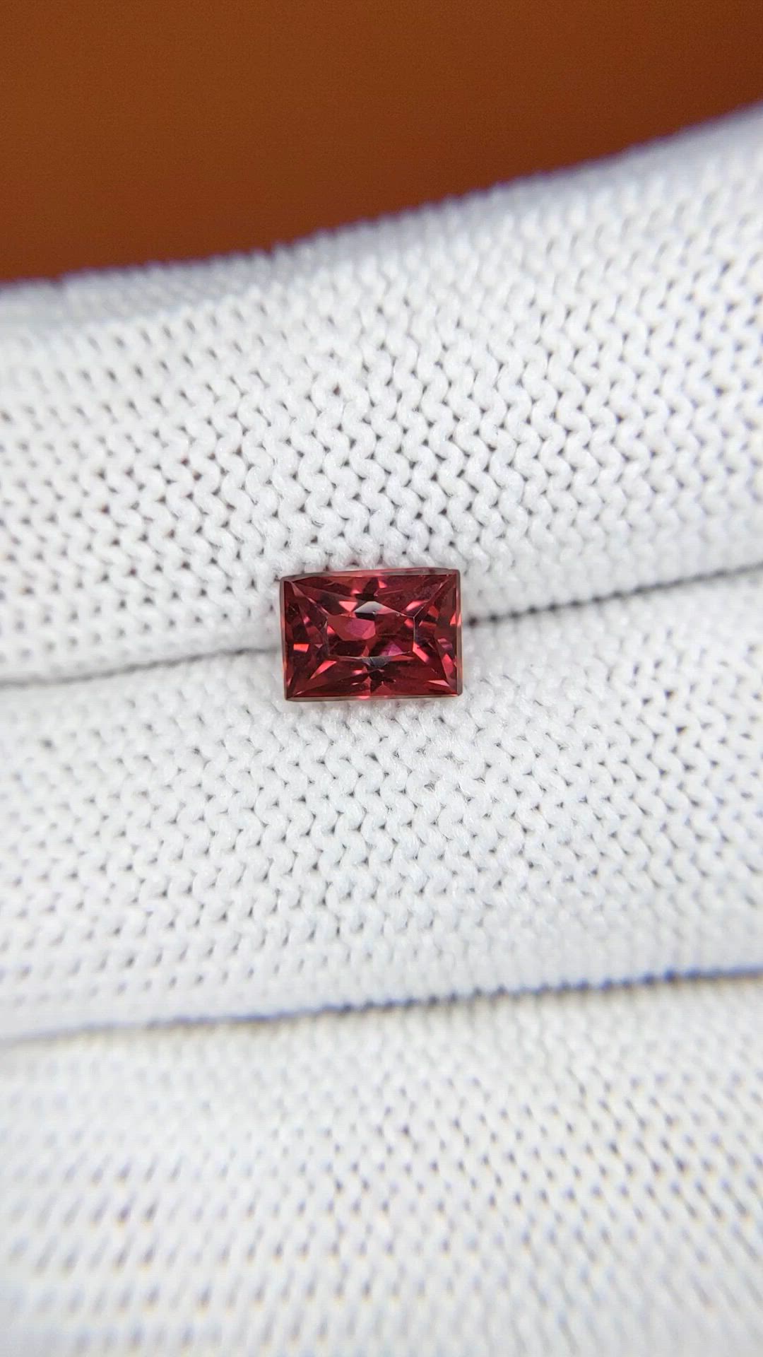 1.52 Ct. Red Almandine Garnet from Mozambique Size Video