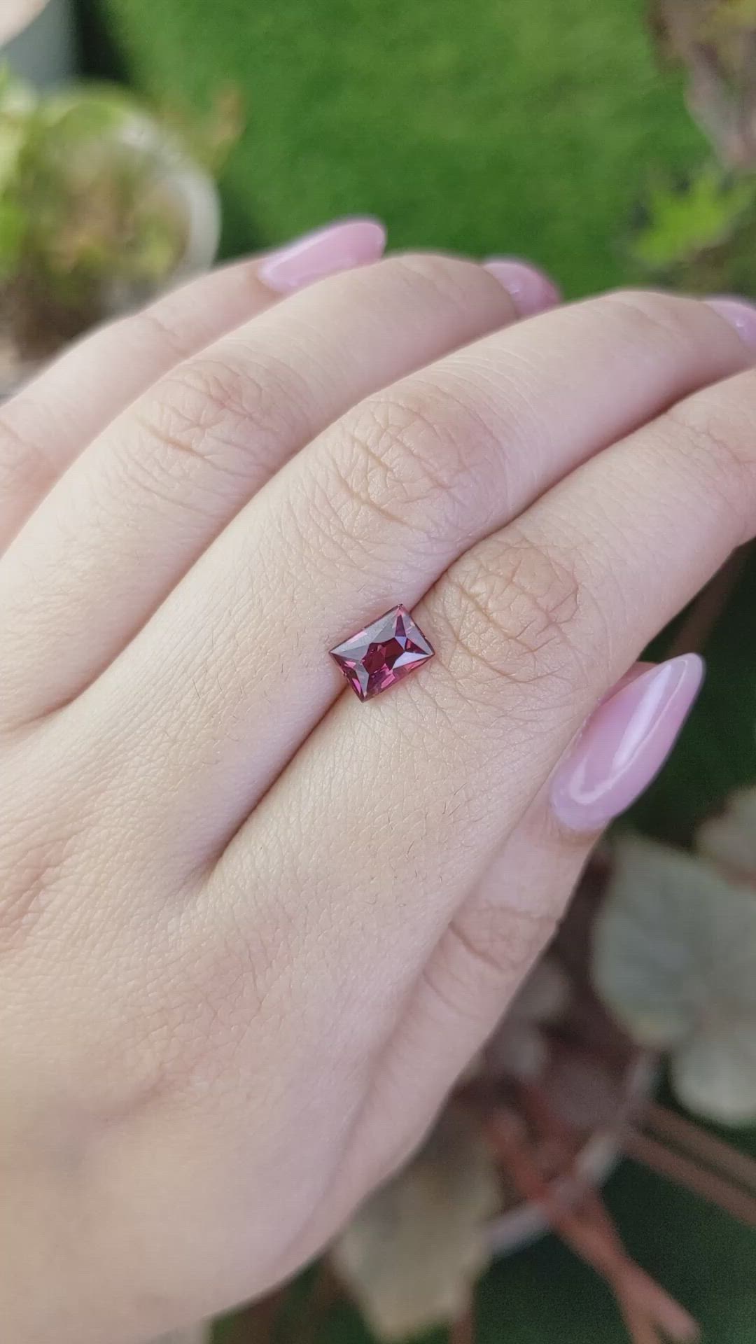 1.52 Ct. Red Almandine Garnet from Mozambique Size Video
