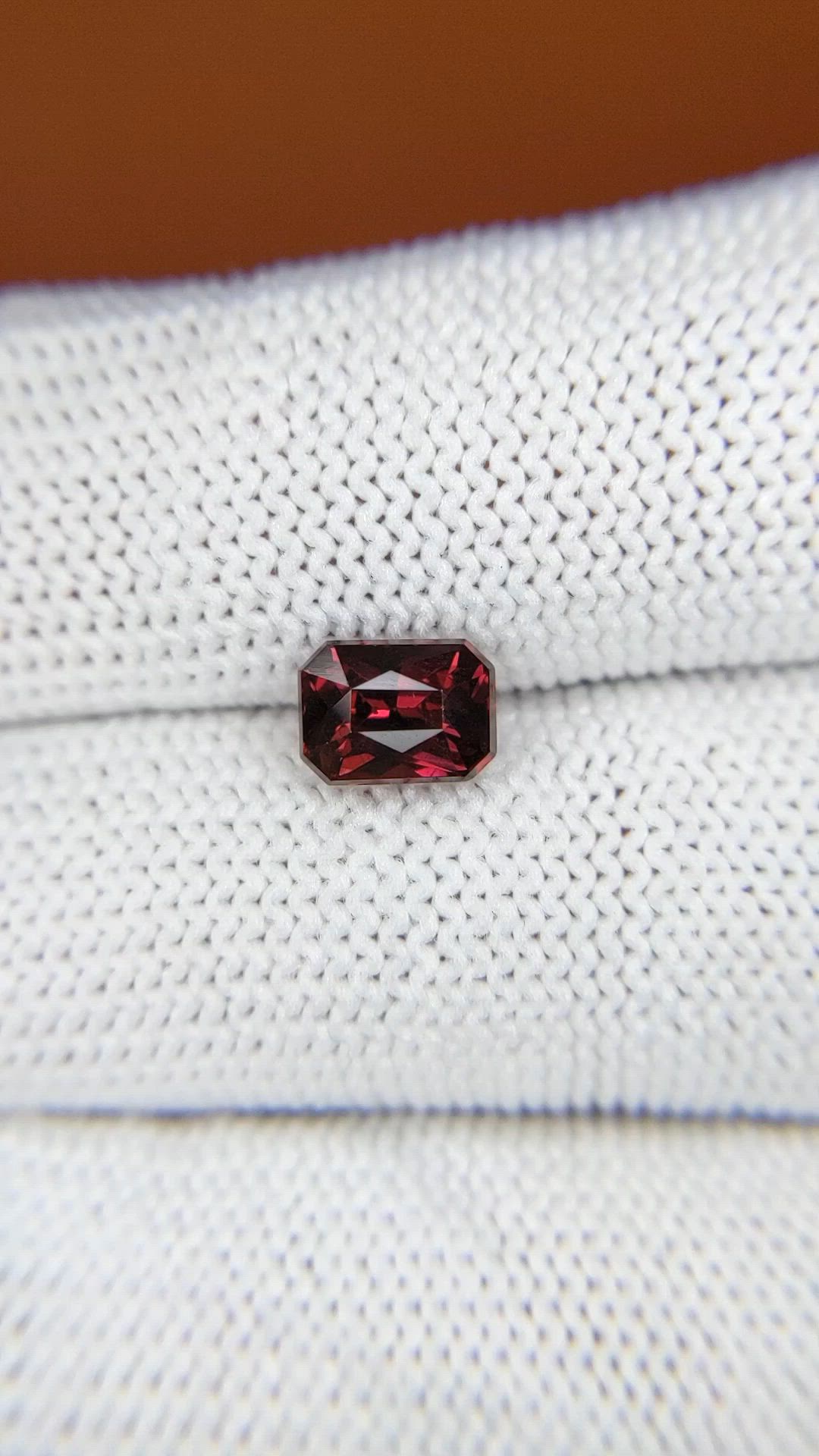 1.61 Ct. Purplish Red Rhodolite Garnet from Mozambique Size Video