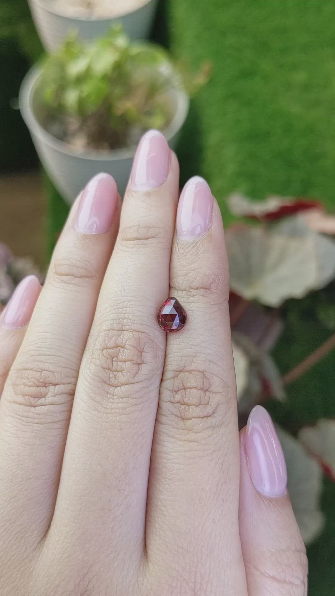 1.63 Ct. Red Almandine Garnet from Mozambique Size Video