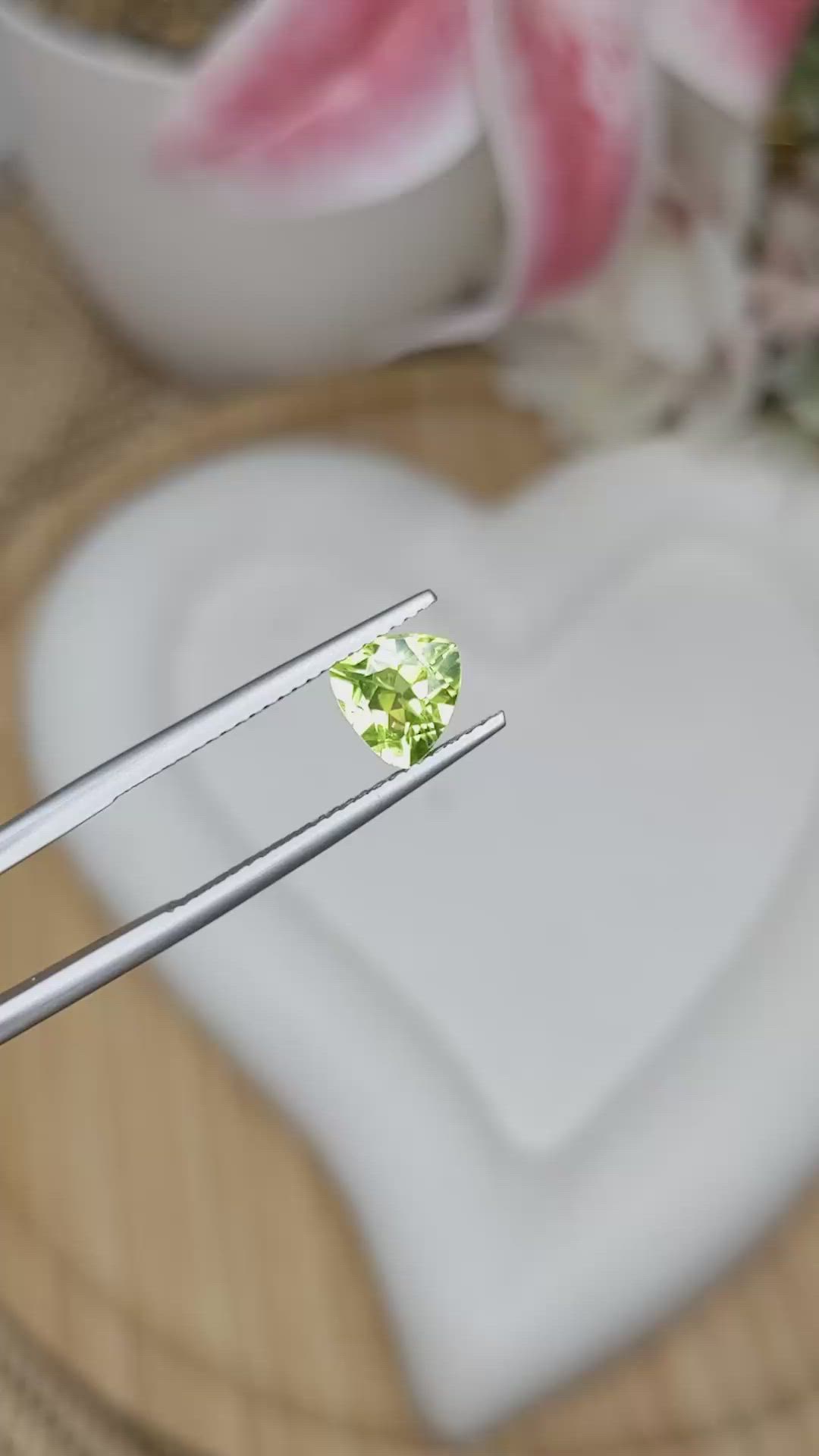 1.03 Ct. Yellowish Green Peridot from Pakistan Size Video