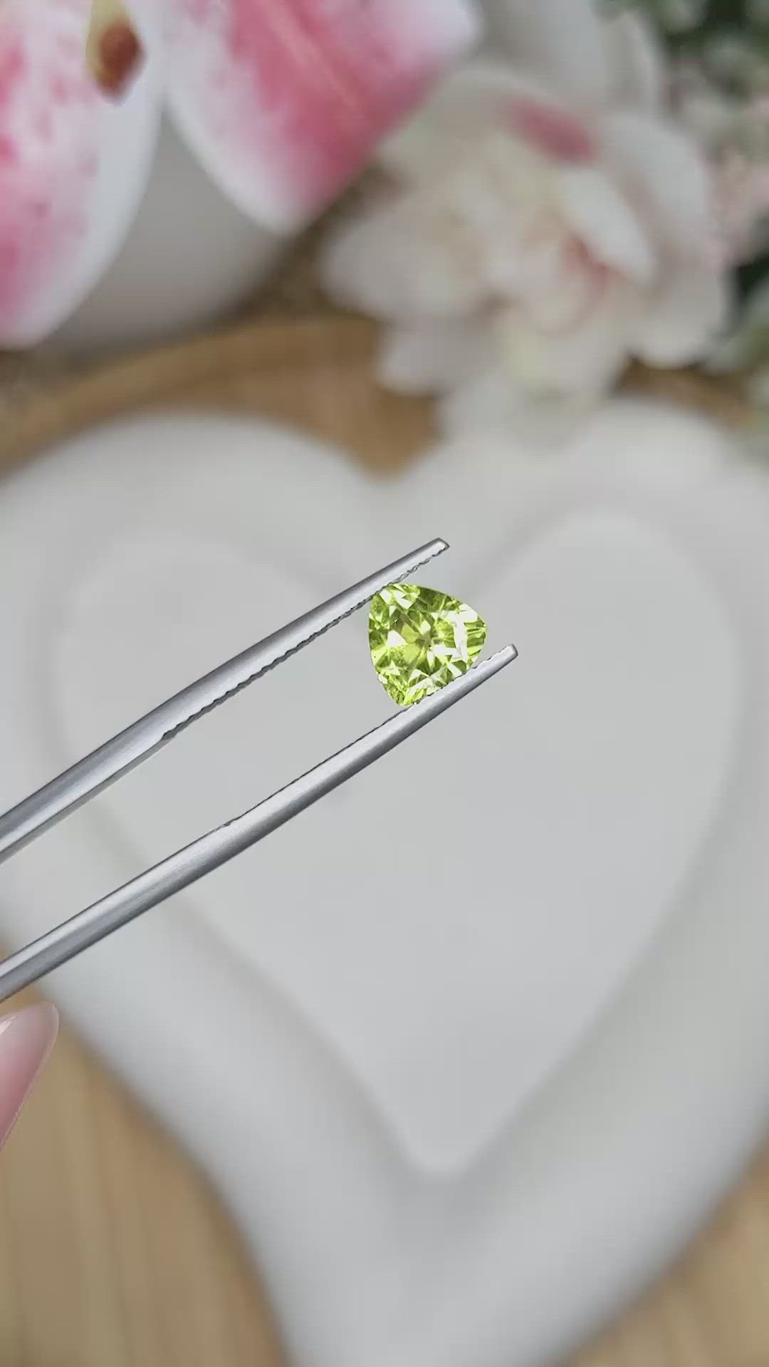 1.07 Ct. Yellowish Green Peridot from Pakistan Size Video