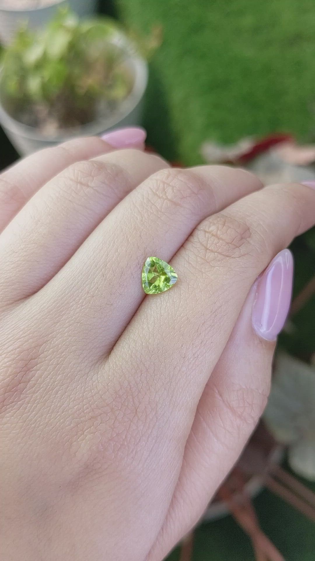 1.07 Ct. Yellowish Green Peridot from Pakistan Size Video