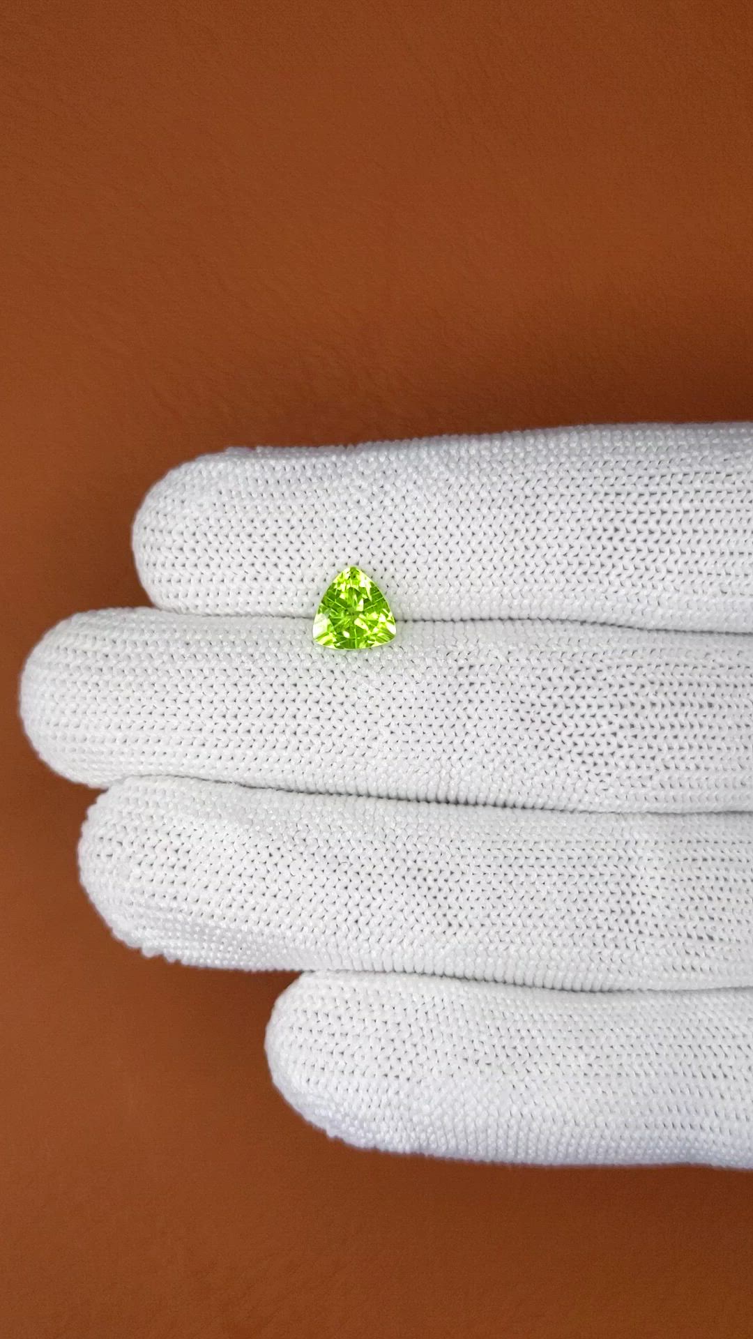 1.44 Ct. Yellowish Green Peridot from Pakistan Size Video