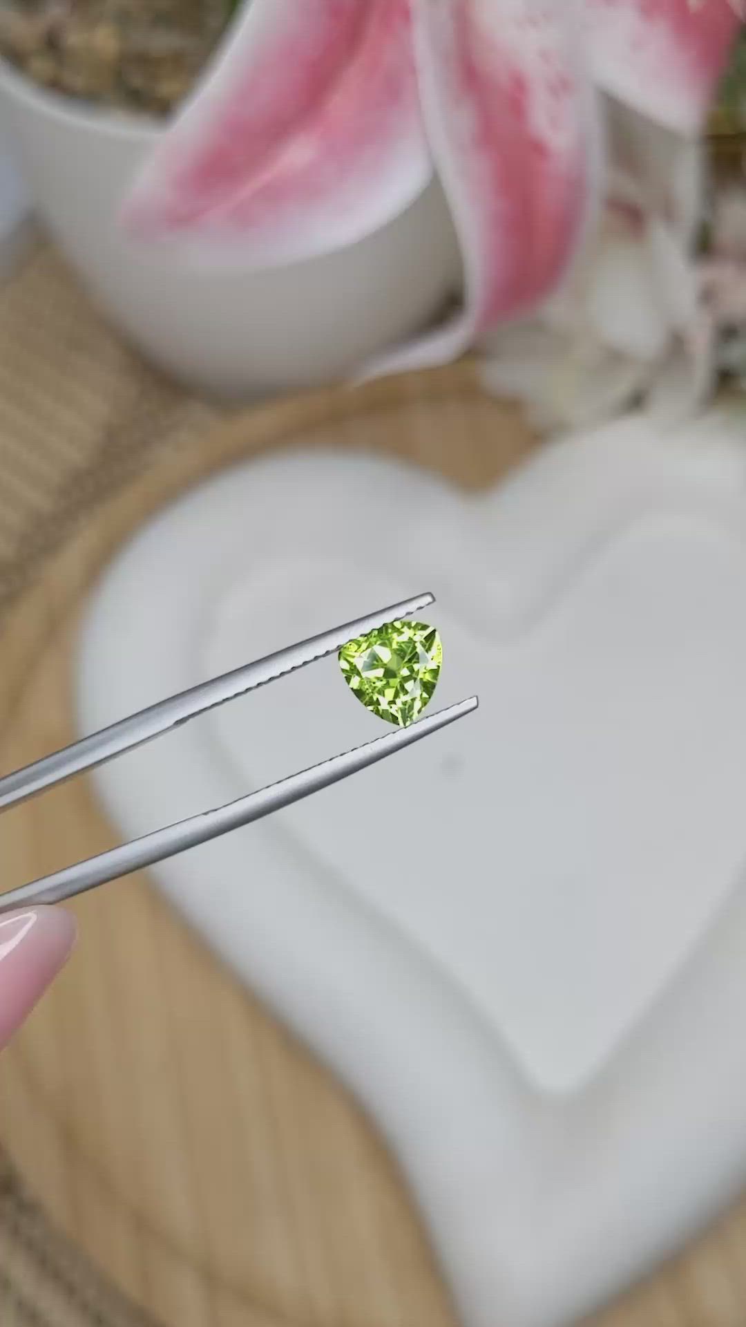 1.30 Ct. Yellowish Green Peridot from Pakistan Size Video
