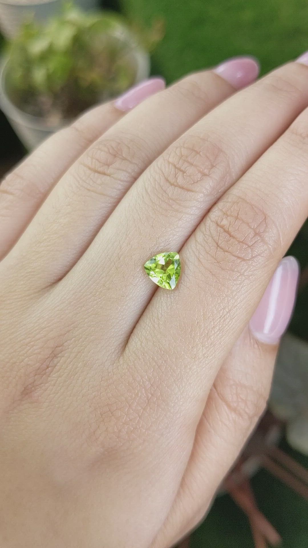 1.21 Ct. Yellowish Green Peridot from Pakistan Size Video
