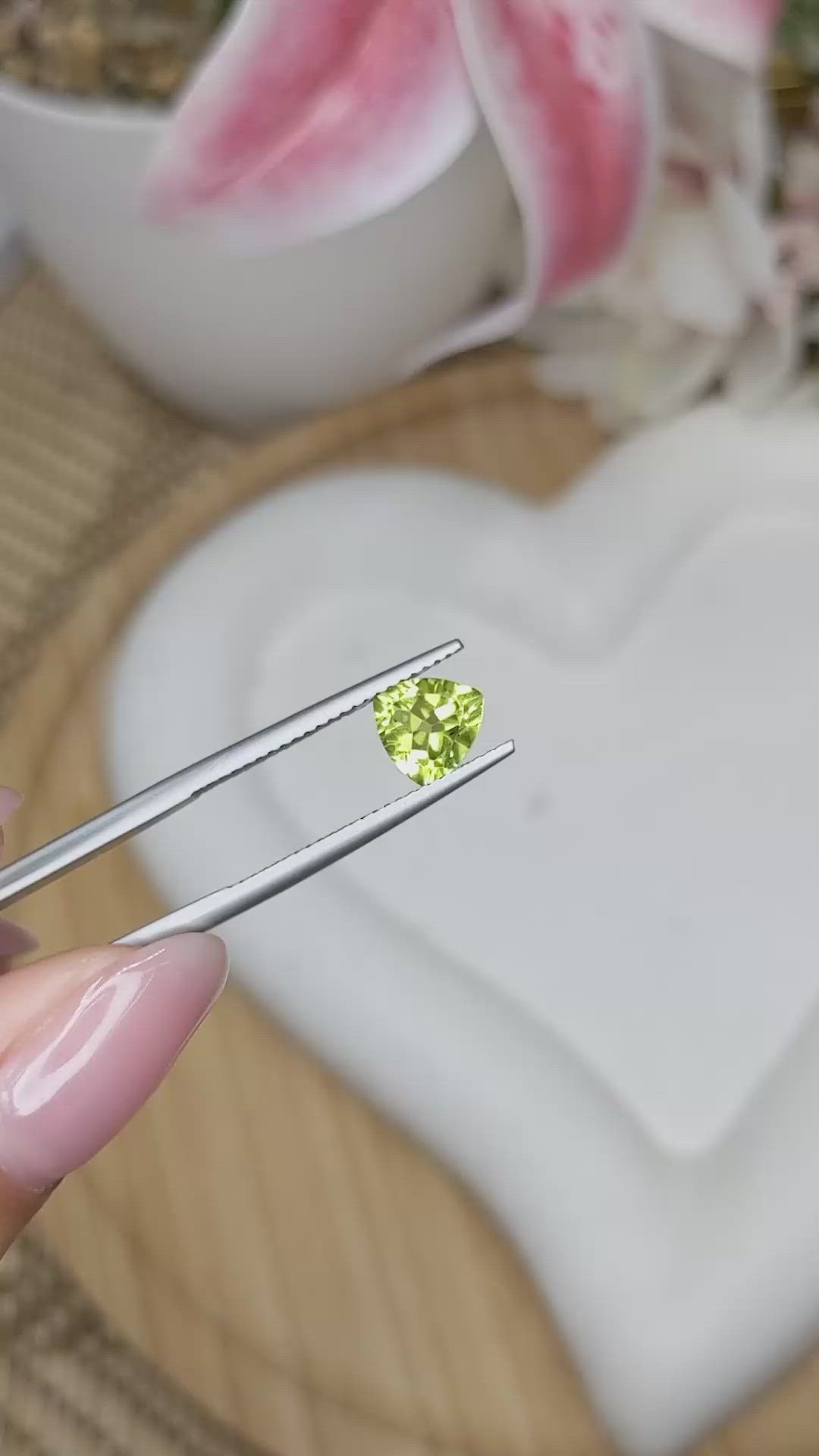 1.21 Ct. Yellowish Green Peridot from Pakistan Size Video