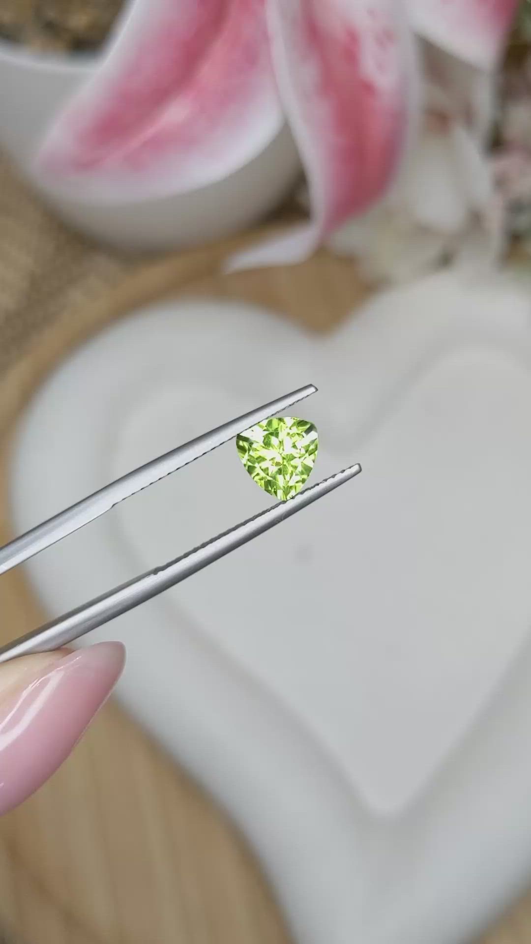 1.34 Ct. Yellowish Green Peridot from Pakistan Size Video