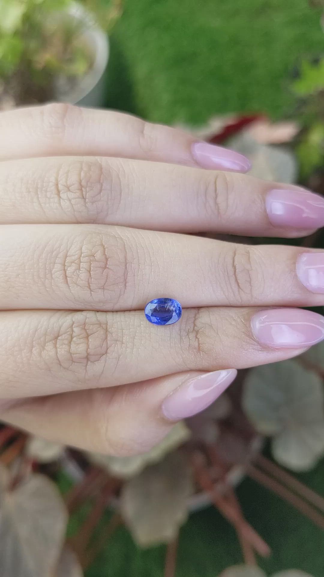 1.37 Ct. Blue Kyanite from Brazil Size Video