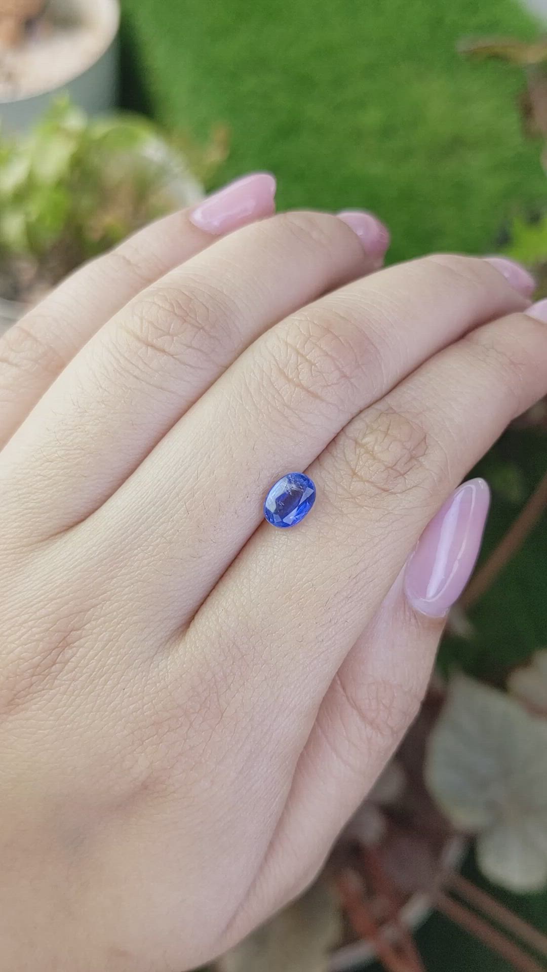 1.37 Ct. Blue Kyanite from Brazil Size Video