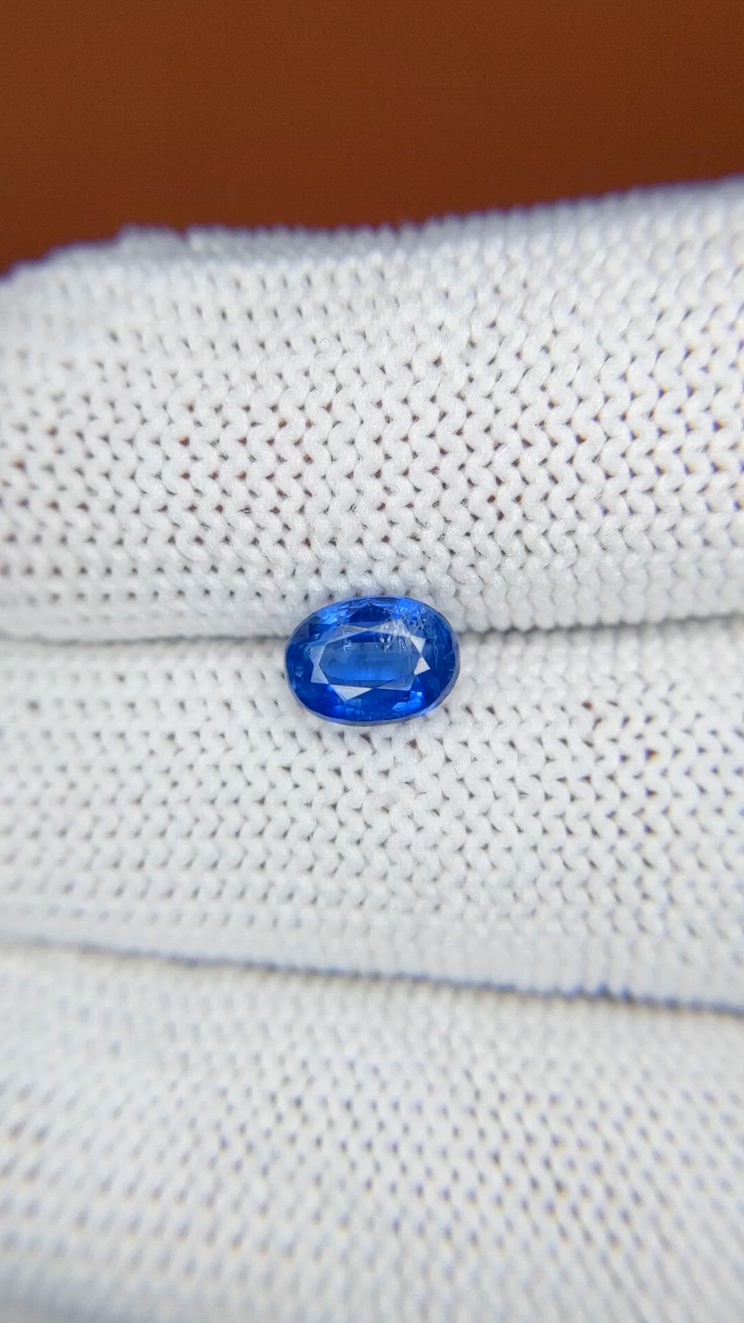 1.37 Ct. Blue Kyanite from Brazil Size Video