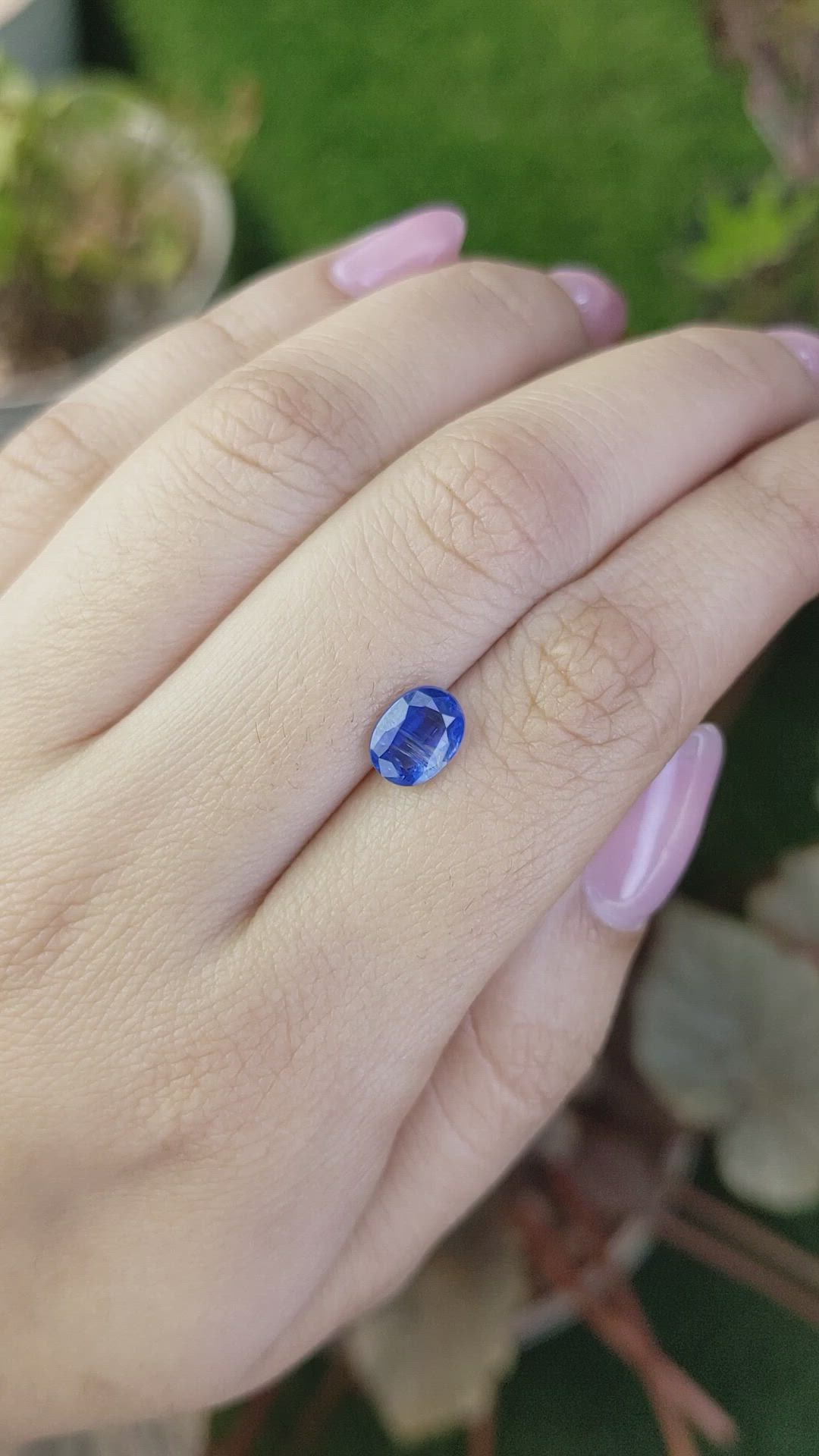 1.66 Ct. Blue Kyanite from Brazil Size Video