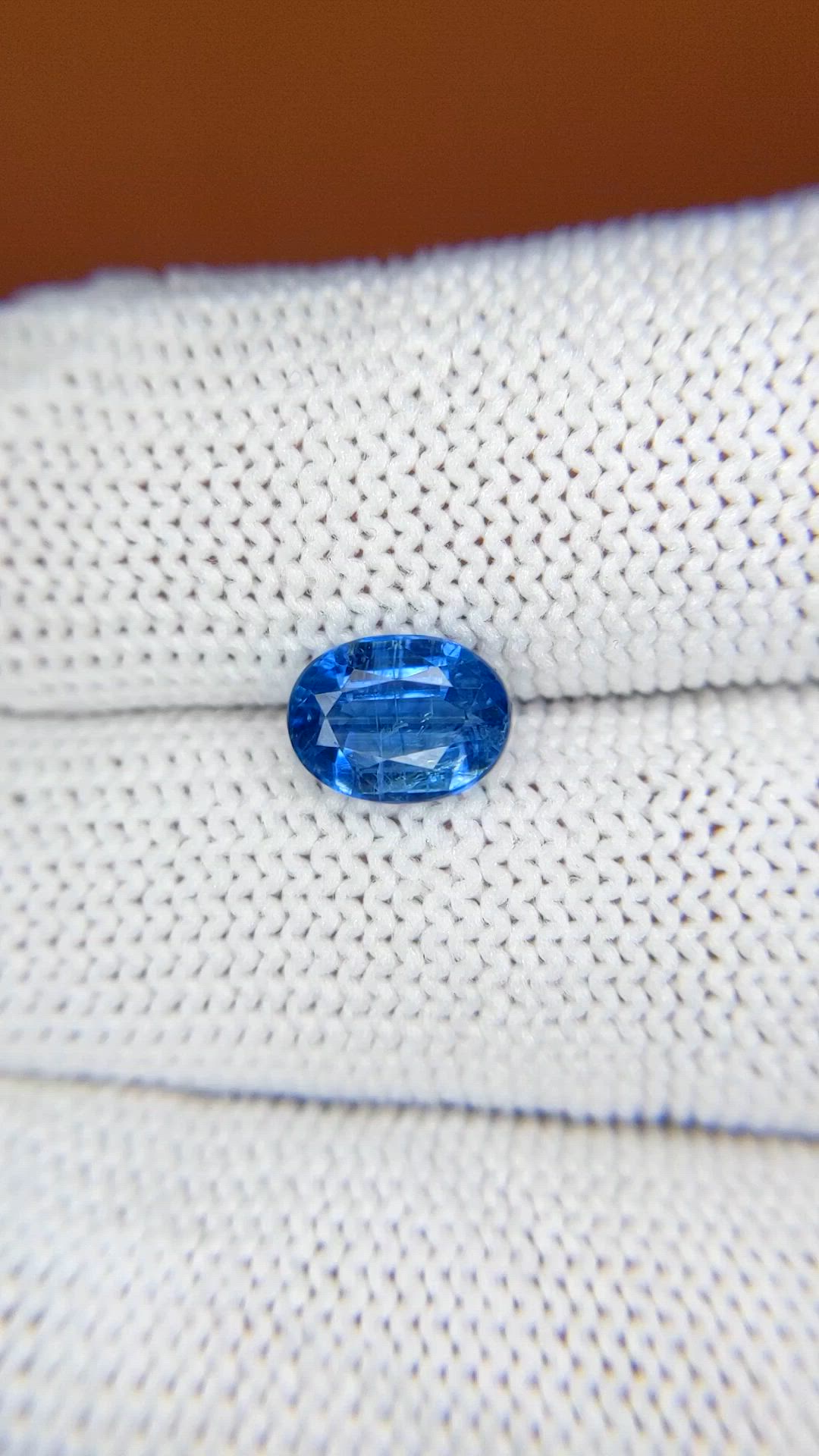 1.75 Ct. Blue Kyanite from Brazil Size Video