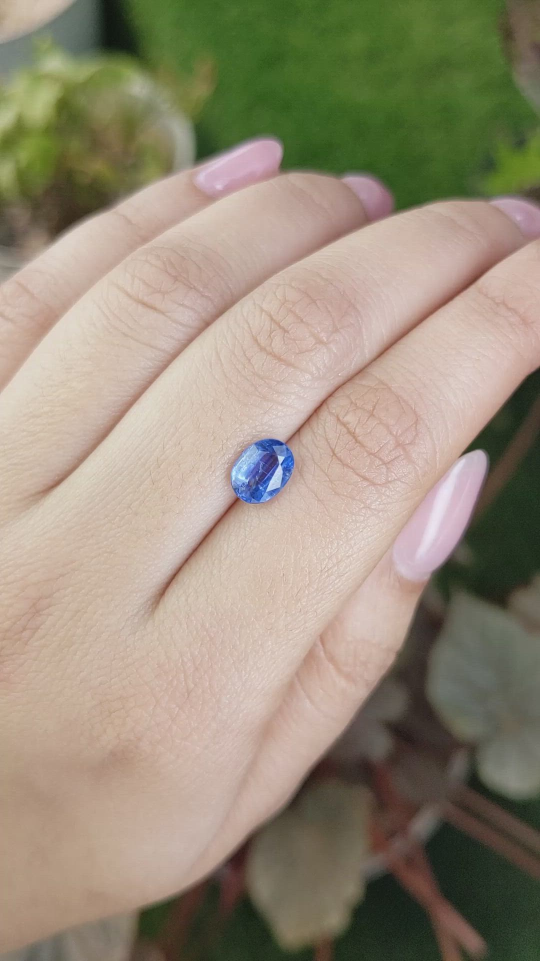 1.75 Ct. Blue Kyanite from Brazil Size Video