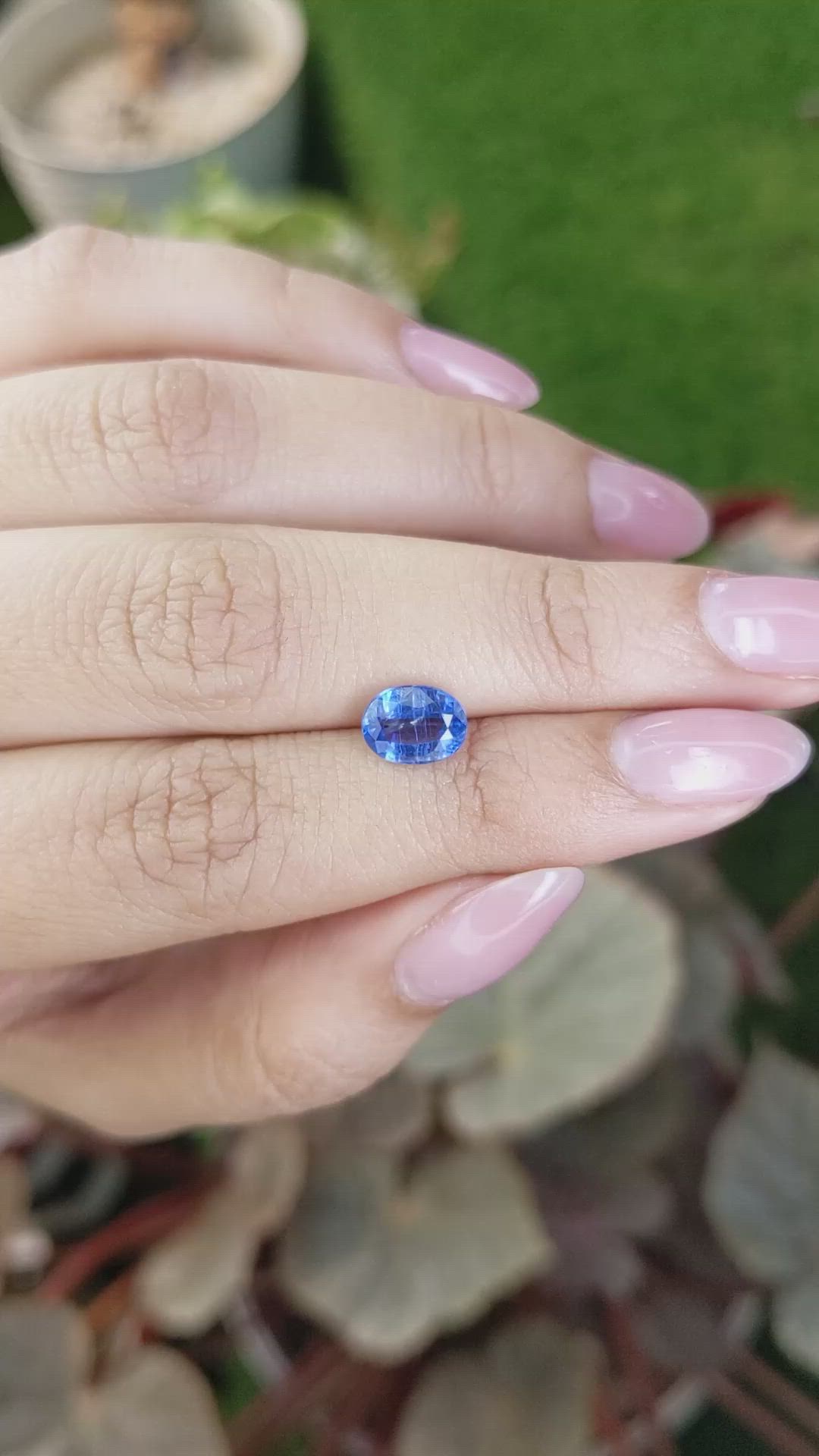 1.75 Ct. Blue Kyanite from Brazil Size Video