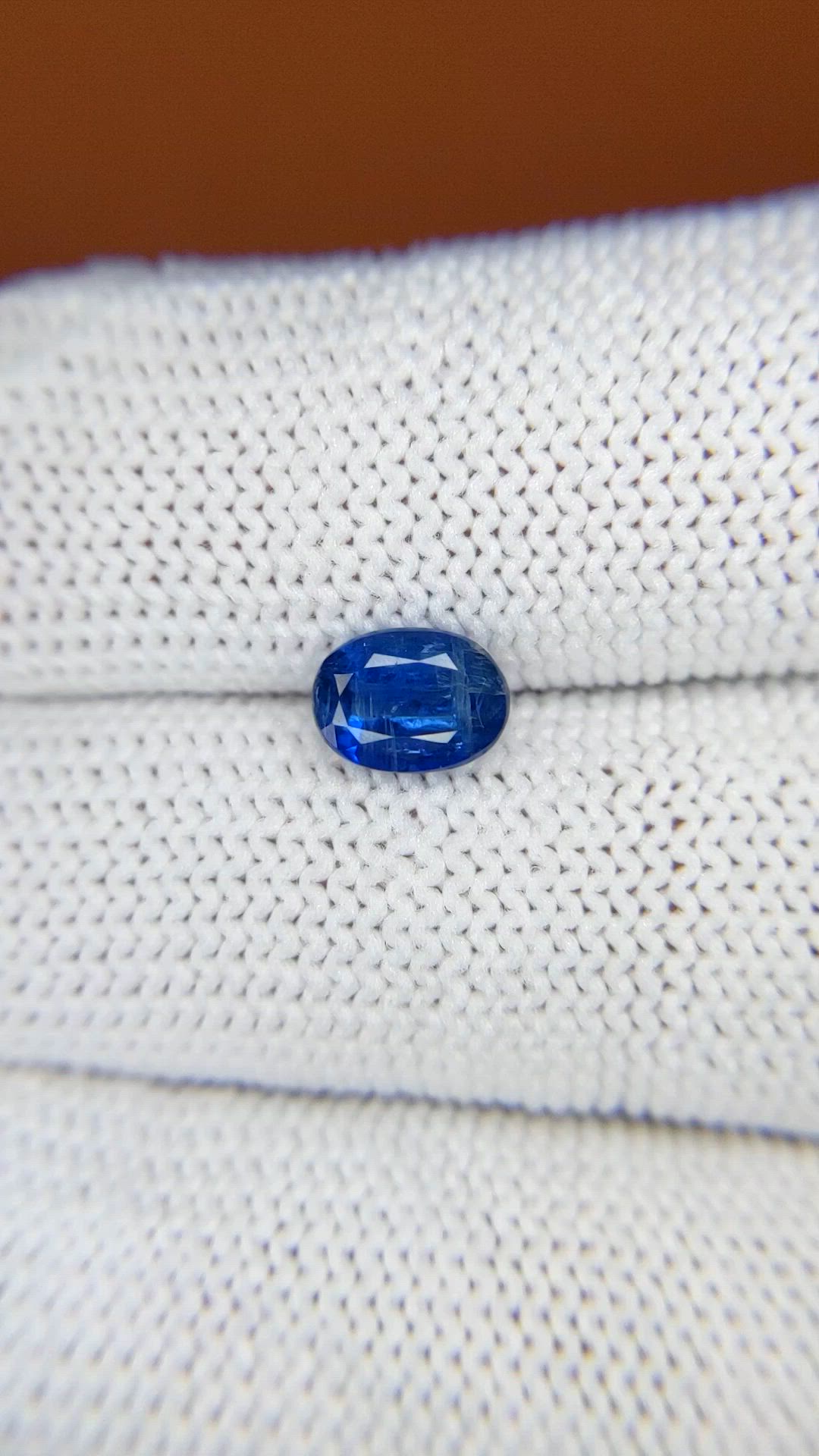 1.29 Ct. Blue Kyanite from Brazil Size Video